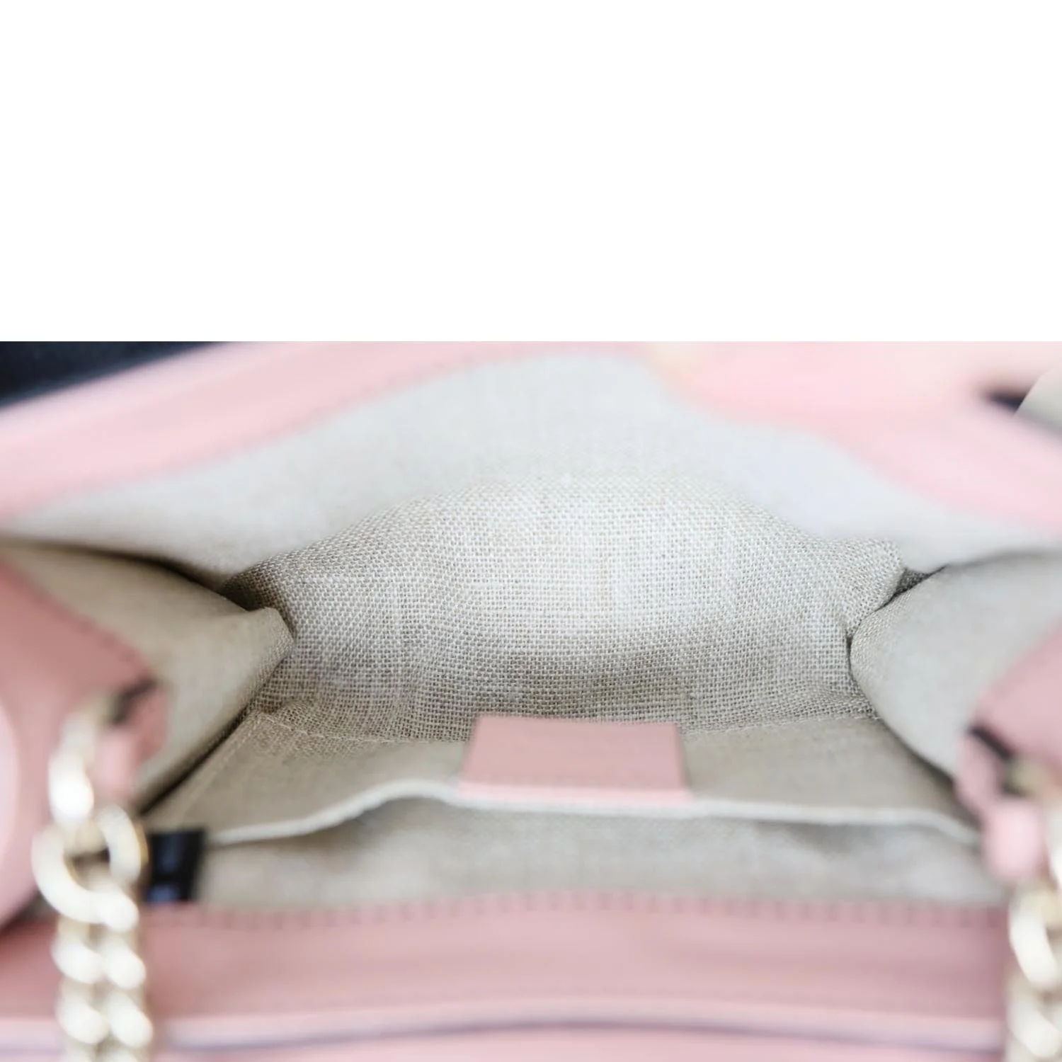 GUCCI Emily Mini GG Leather Chain Shoulder Bag Pink 449636 - Image 10