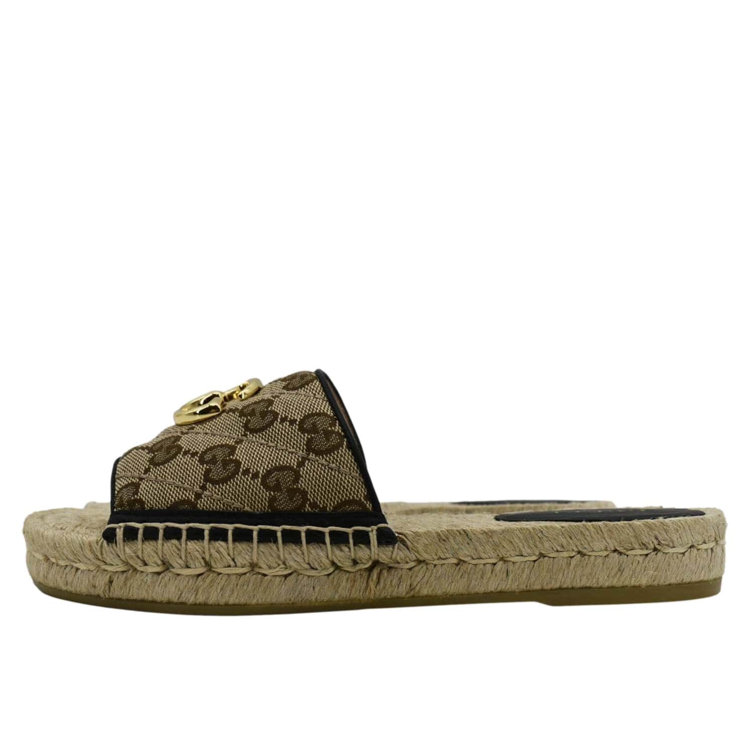 GUCCI Espadrilles GG Canvas Mules Beige 620120 - Image 5