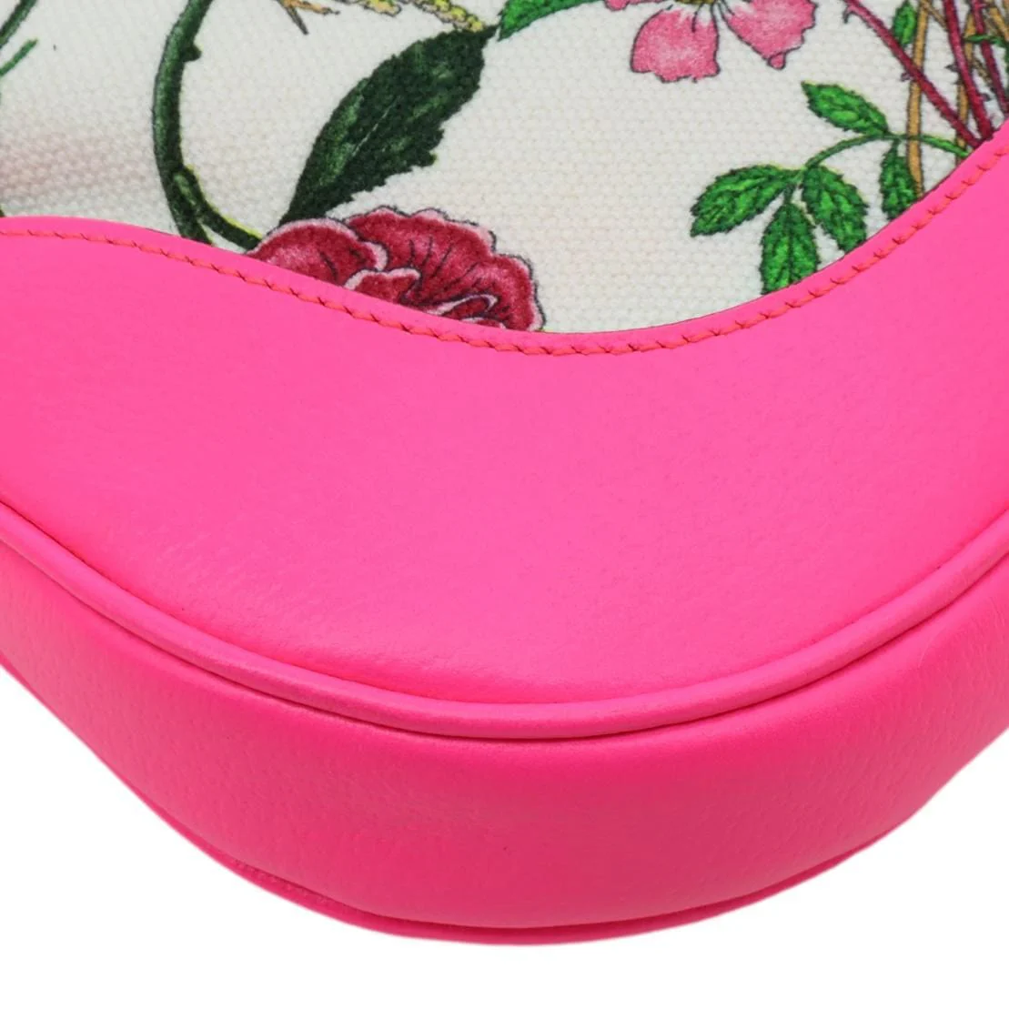 GUCCI Flora Jackie Medium Canvas Hobo Bag Pink 550152 - Image 8