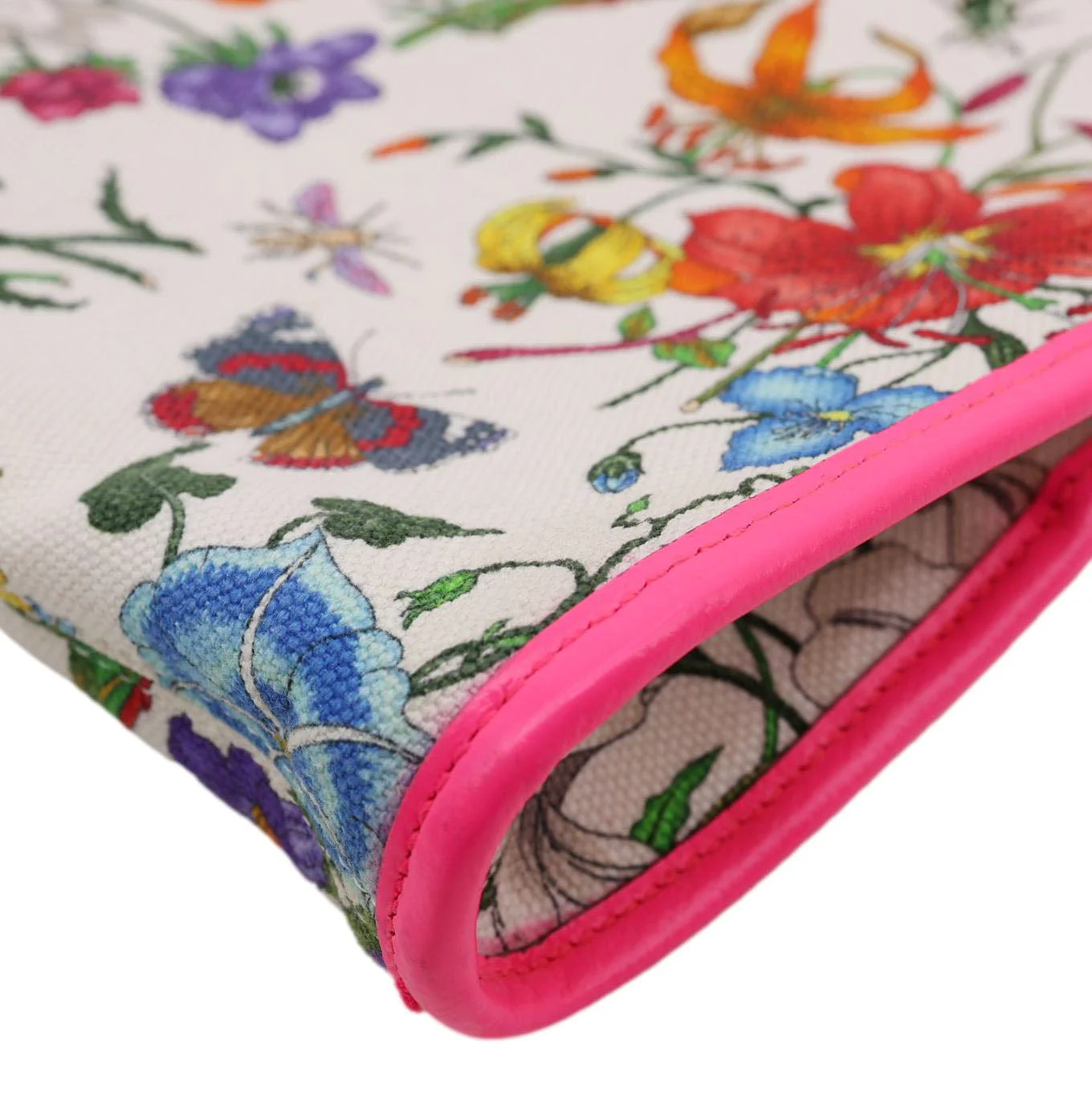 GUCCI Floral Rajah Large Canvas Leather Chain Tote Bag Multicolor 537219 - Image 7