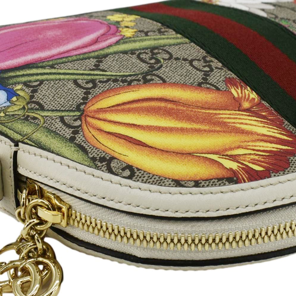 GUCCI Ophidia Flora Dome Small GG Supreme Monogram Shoulder Bag White 499621 - Image 6