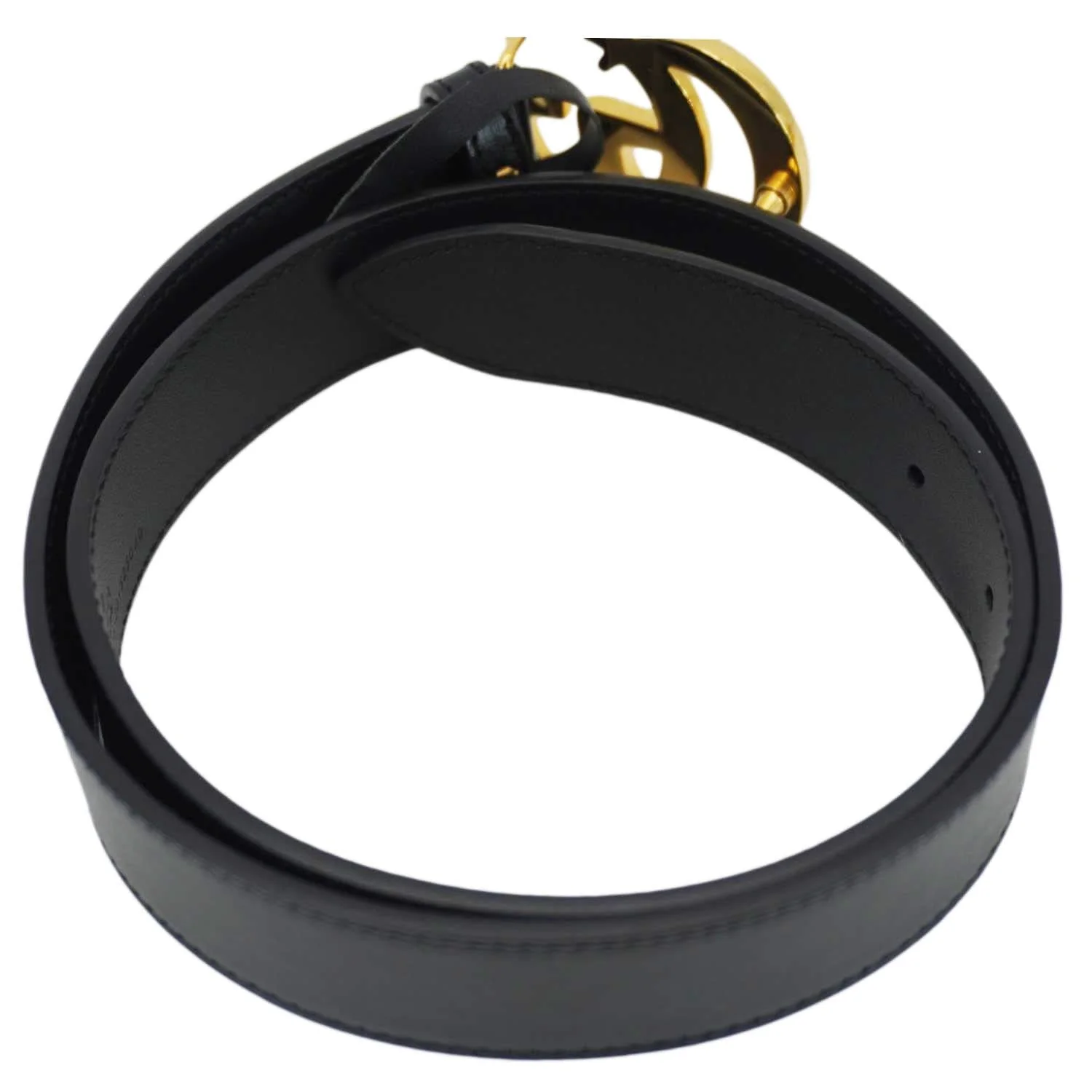 GUCCI GG Buckle Leather Belt Black 414515 Size 75.30 - Image 11