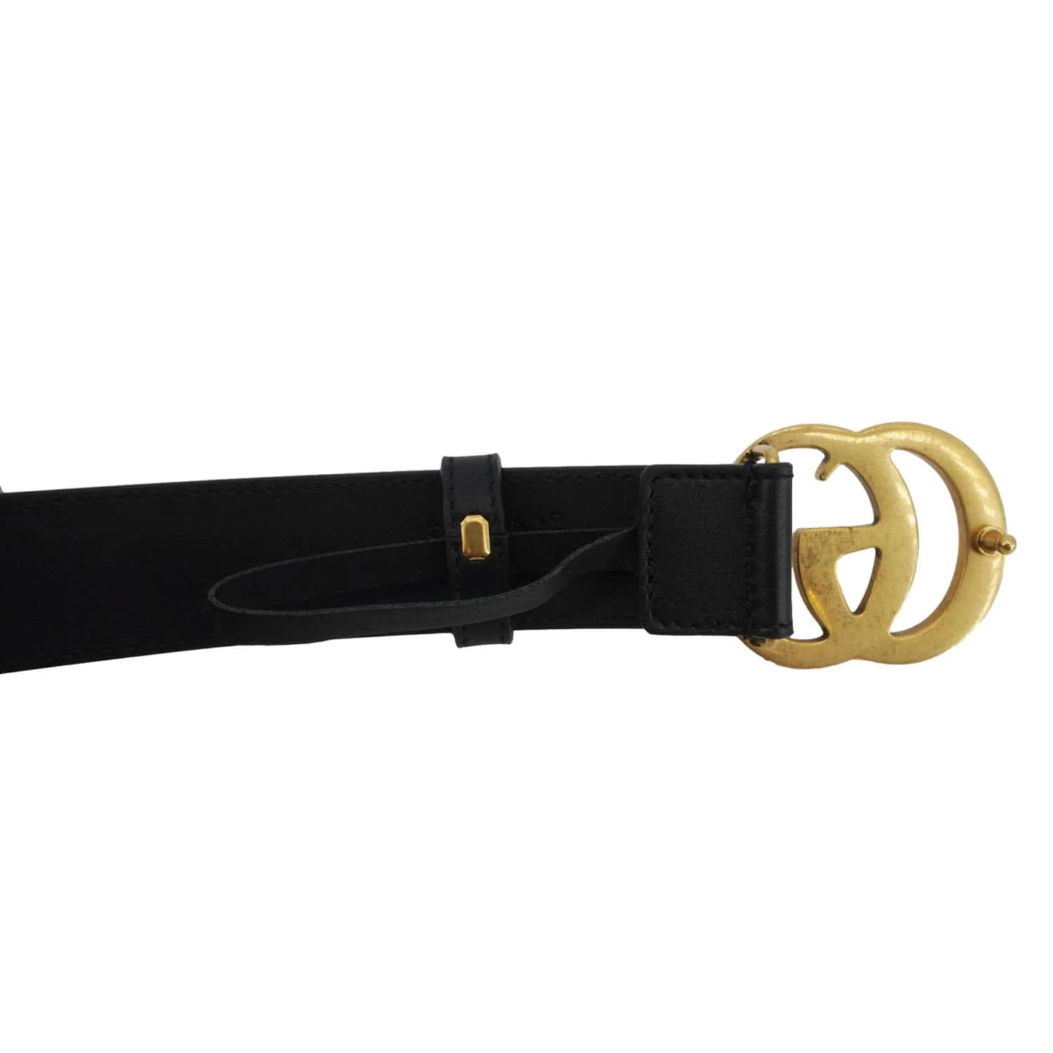 GUCCI GG Buckle Leather Belt Black 414516 Size 70/28 - Image 3