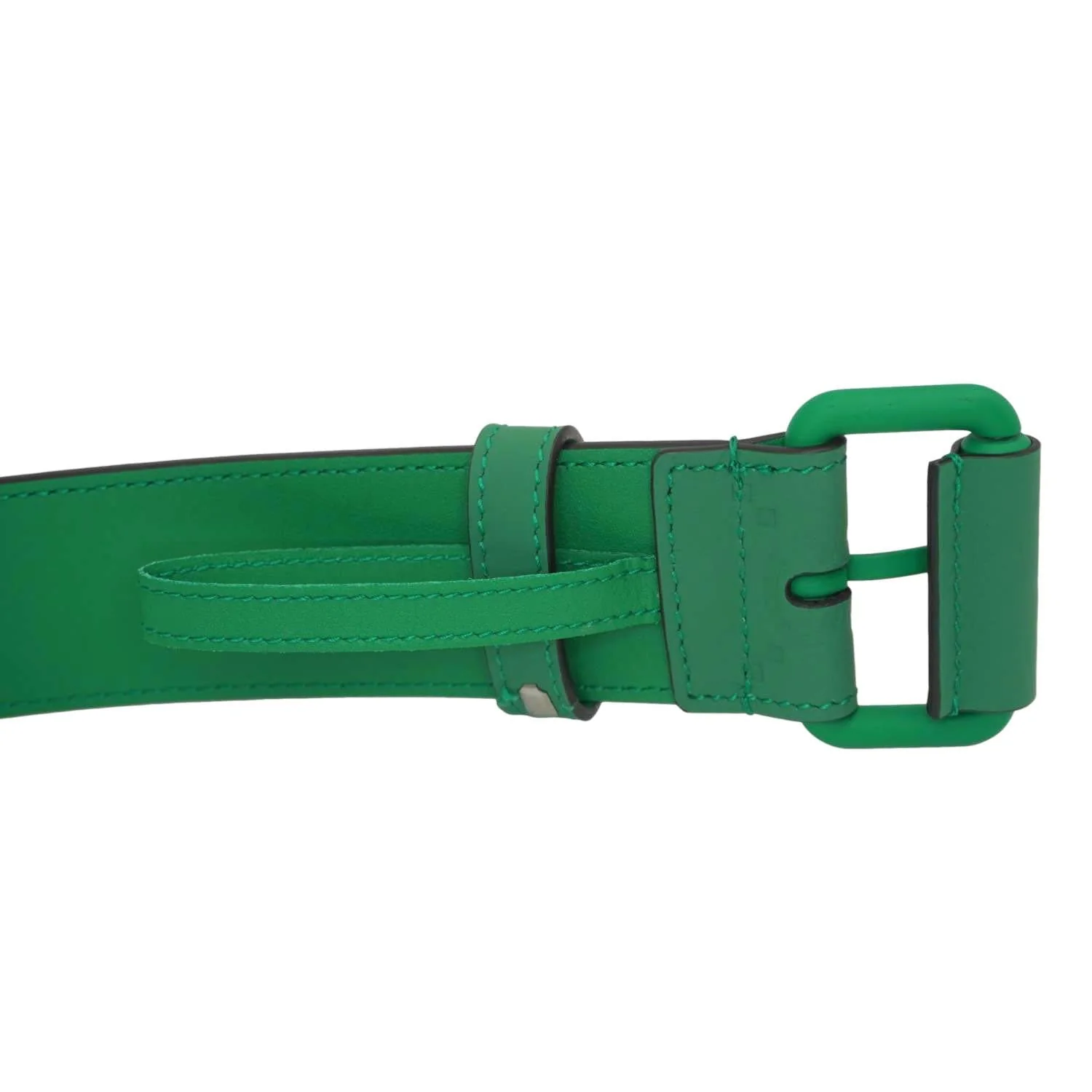 GUCCI GG Leather Belt Green 771297 Size 110.44 - Image 6