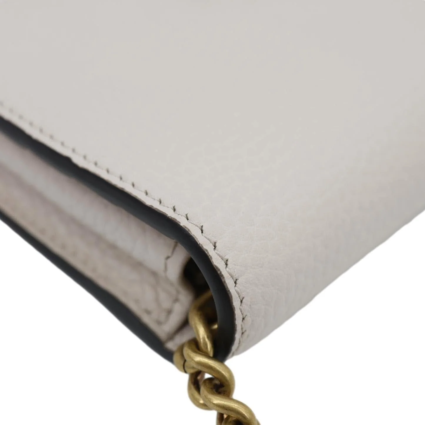 GUCCI Interlocking G Leather Chain Wallet Beige 746056 - Image 6