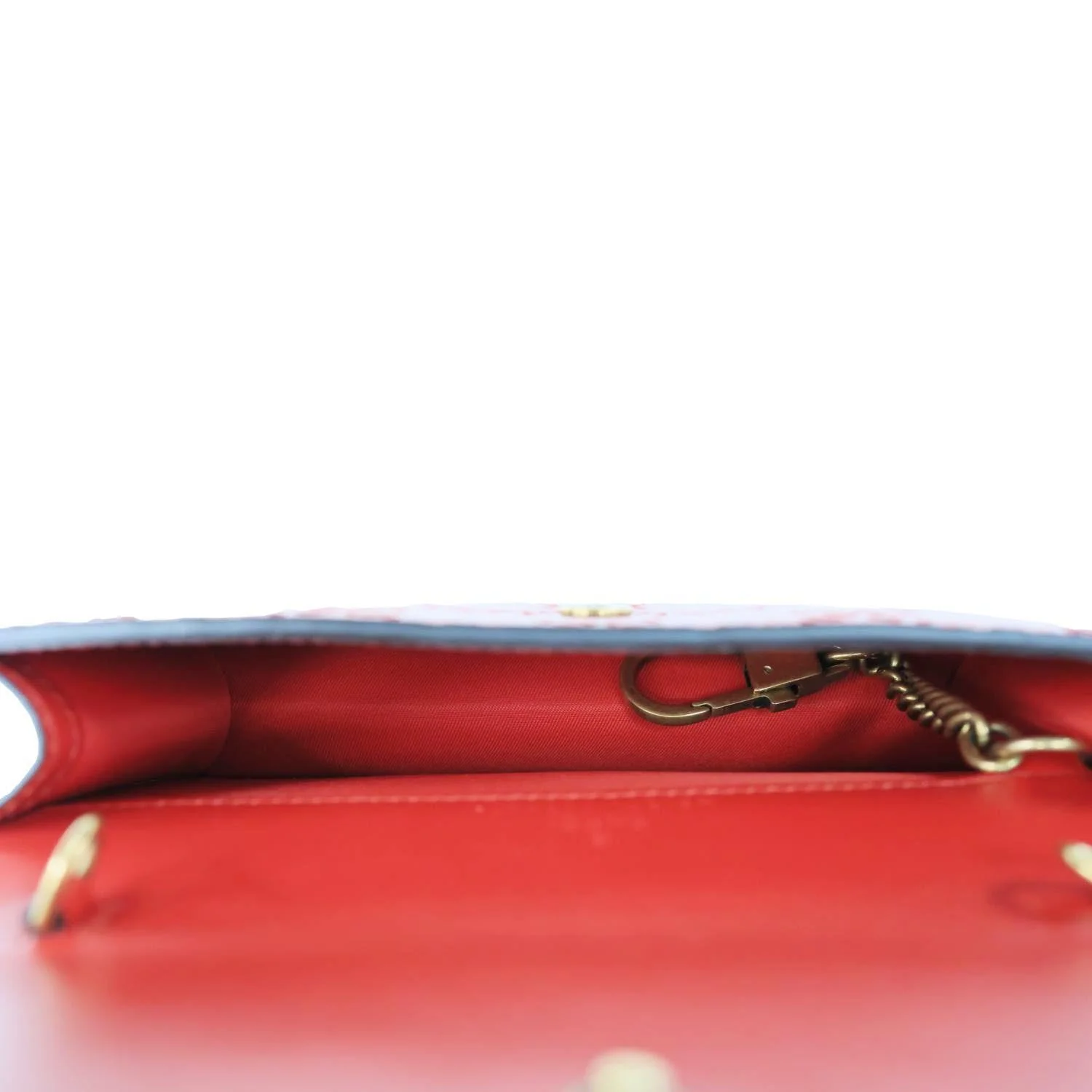 GUCCI Cherry Mini GG Leather Chain Wallet Crossbody Bag Red 481291 - Image 11