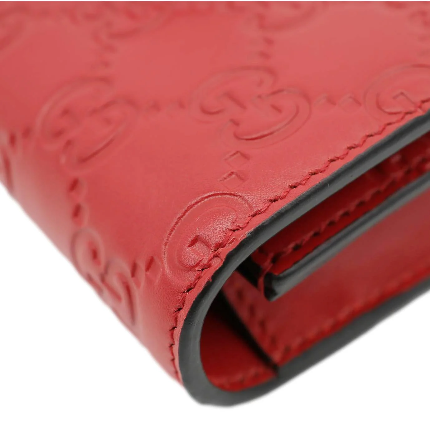GUCCI Cherry Mini GG Leather Chain Wallet Crossbody Bag Red 481291 - Image 7