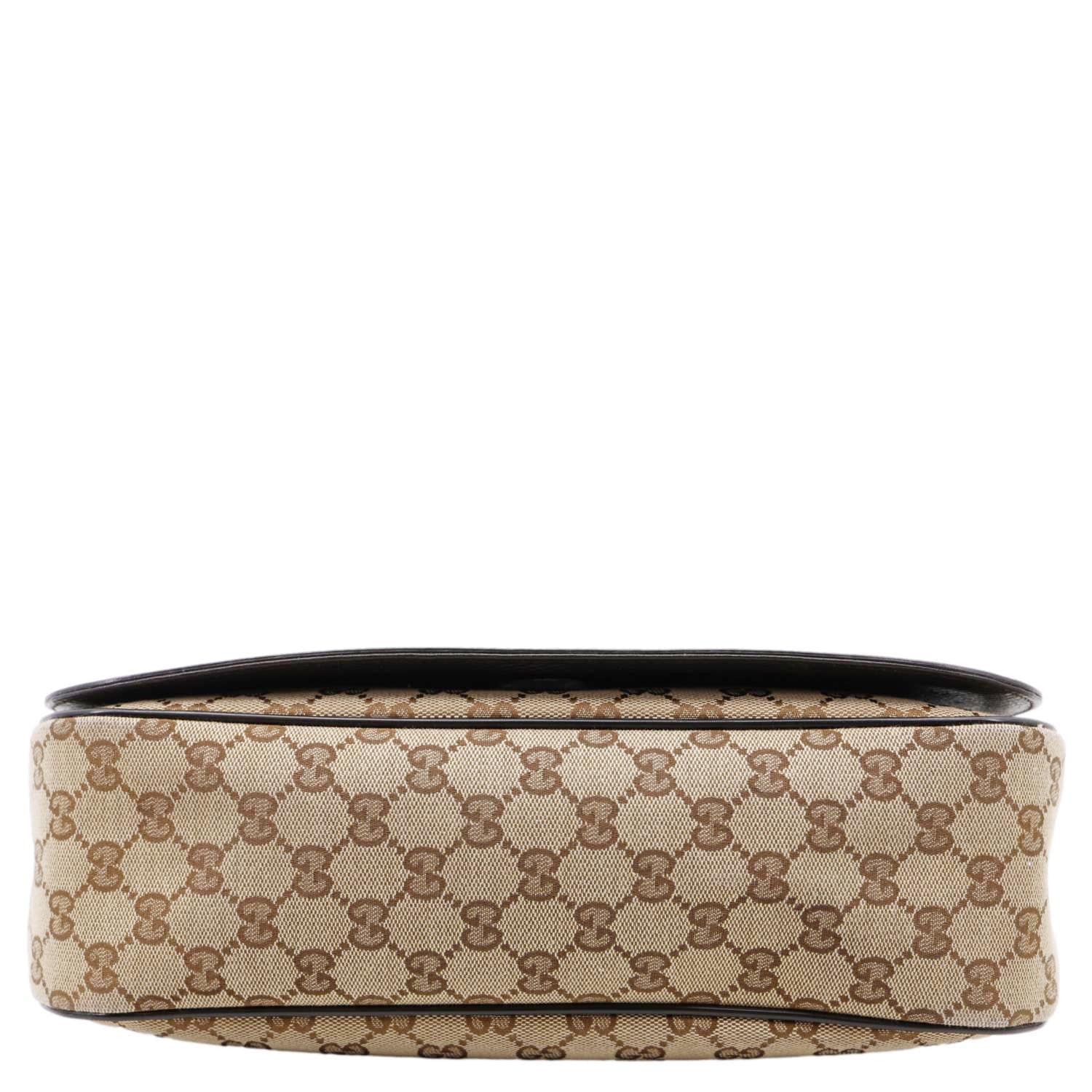 GUCCI GG Flap Large Monogram Canvas Messenger Bag Beige 449171 - Image 10