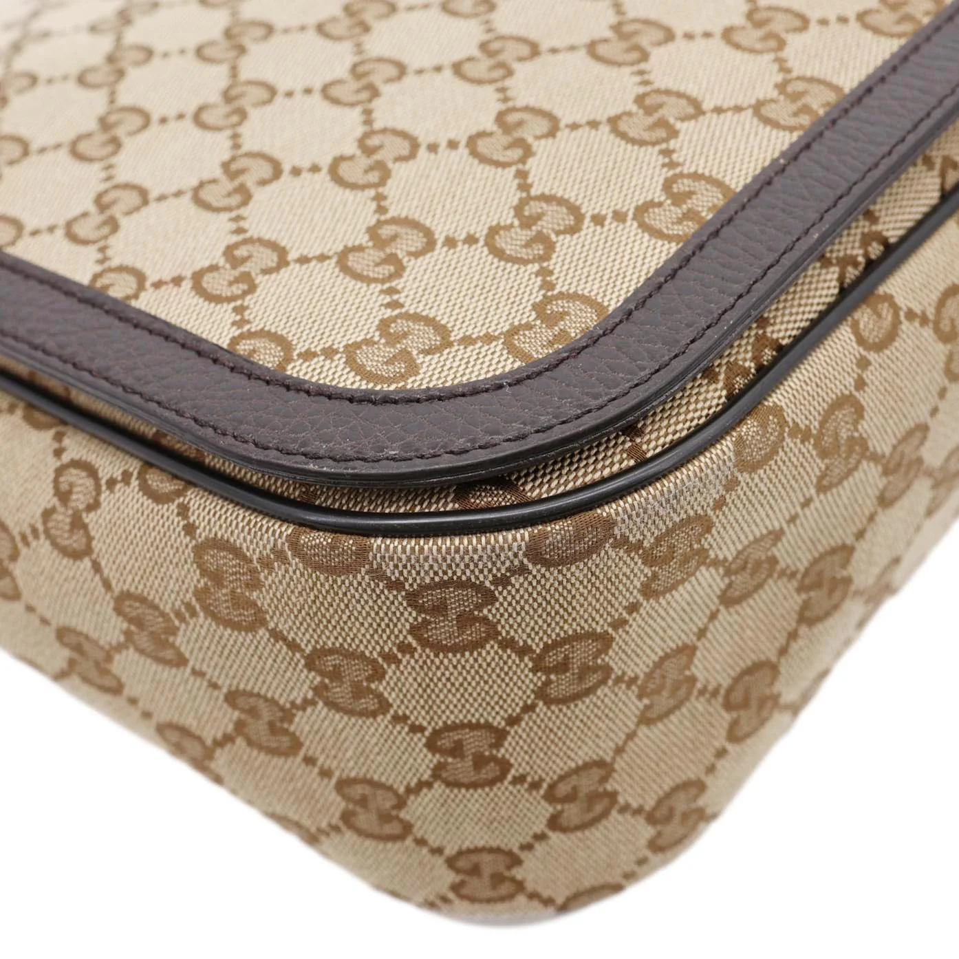 GUCCI GG Flap Large Monogram Canvas Messenger Bag Beige 449171 - Image 9