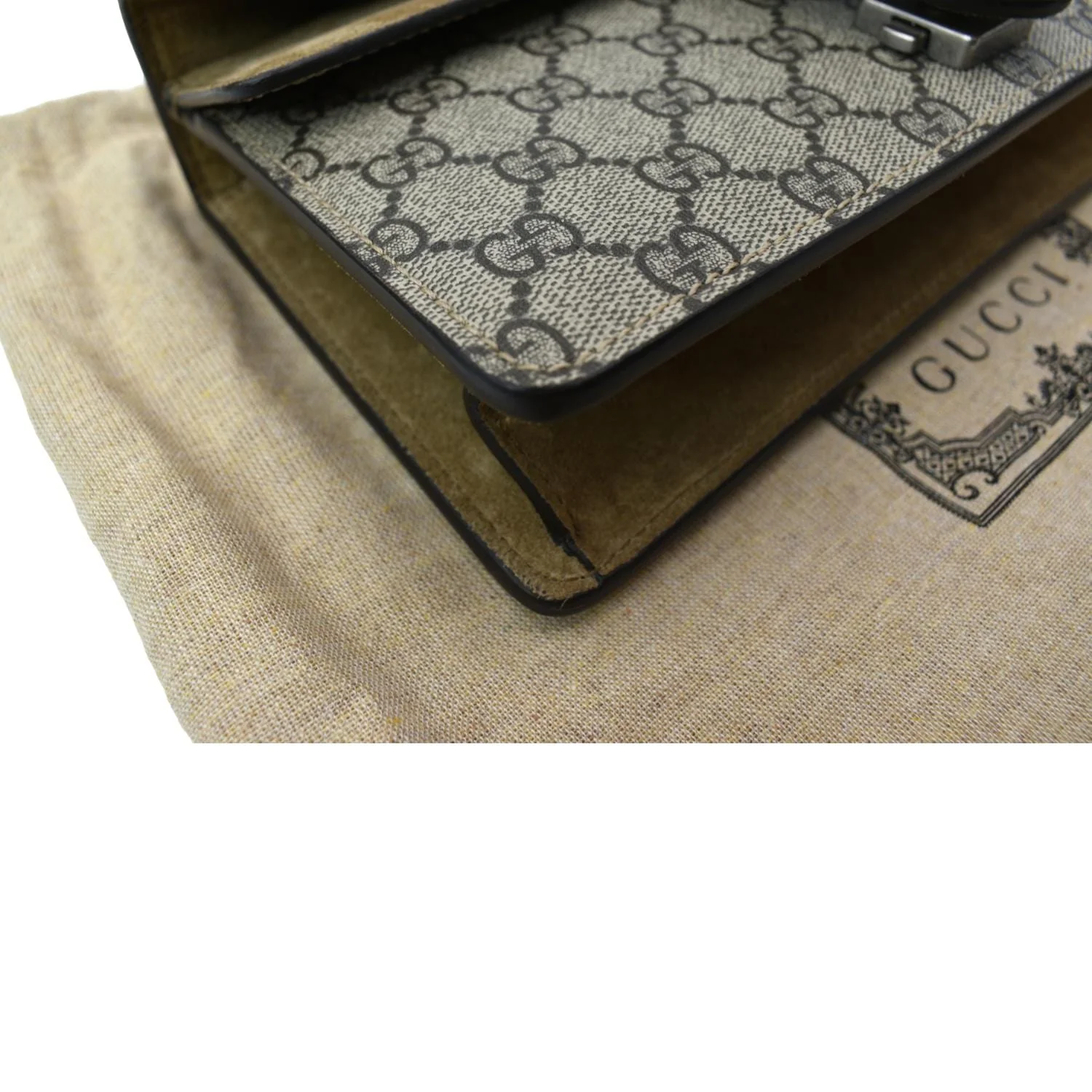 GUCCI Dionysus Small GG Supreme Canvas Shoulder Bag Beige 499623 - Image 9