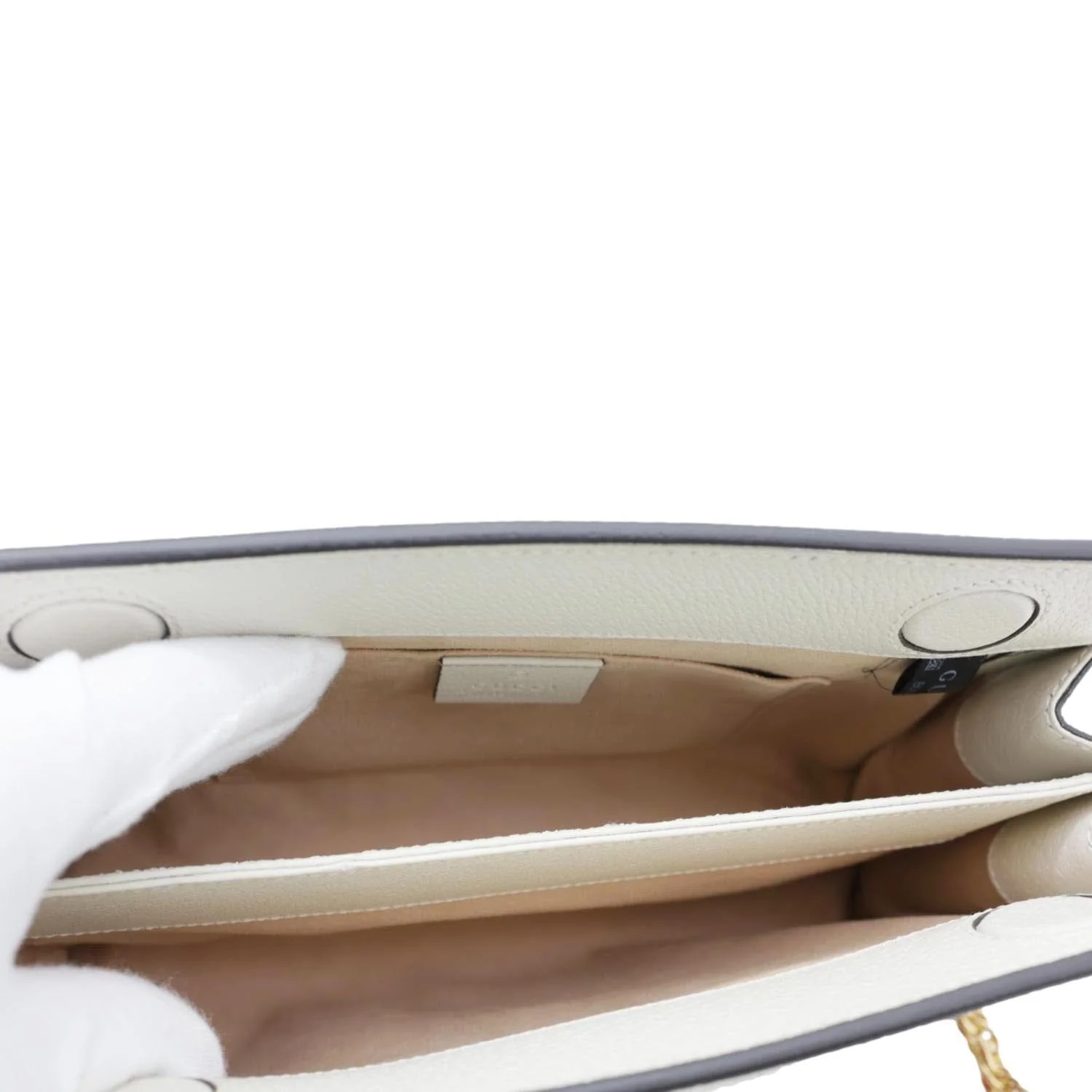 GUCCI Ophidia Web Small GG Floral Canvas Chain Shoulder Bag Off White 503877 - Image 11