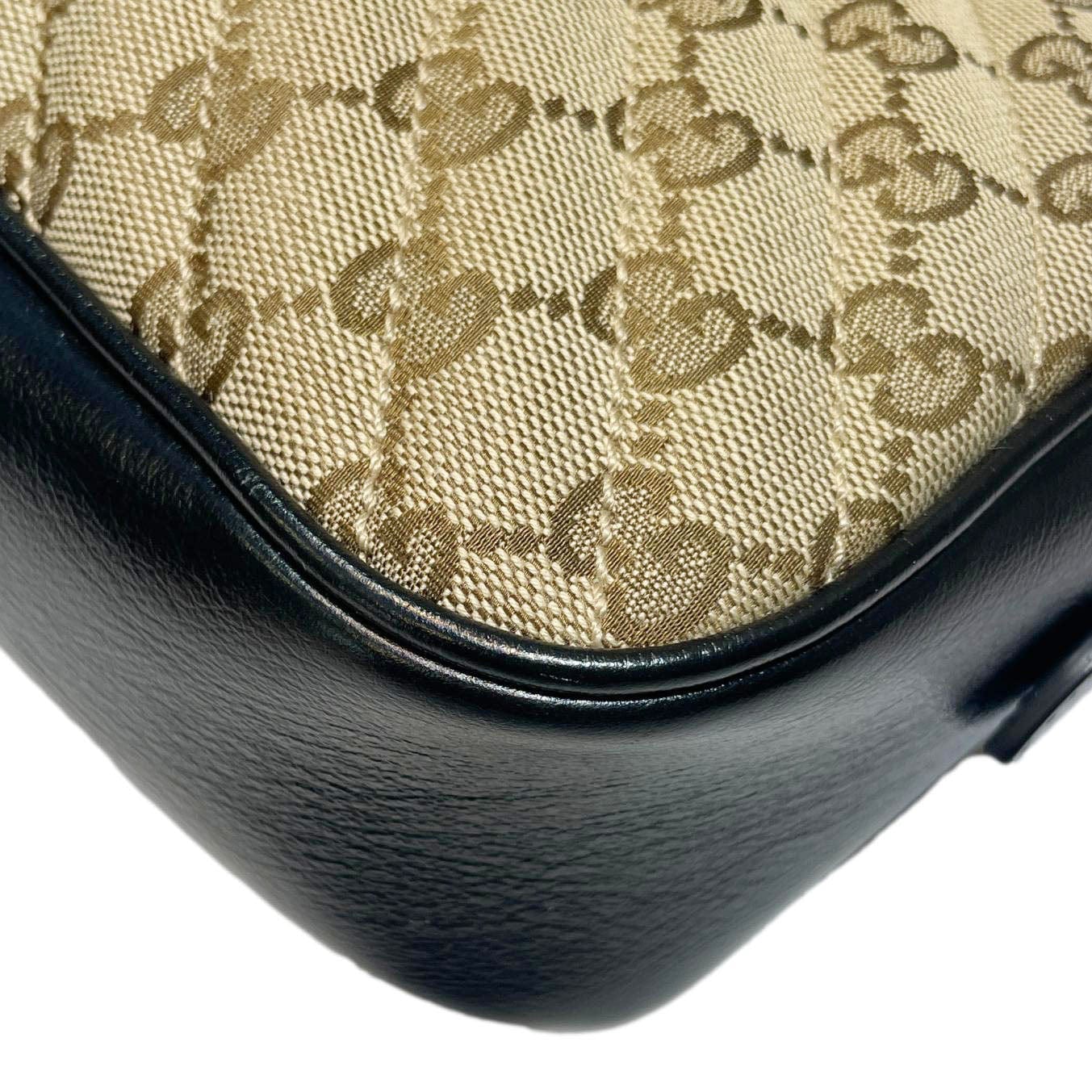 GUCCI Marmont Small Monogram Canvas Crossbody Camera Bag Beige 447632 - Image 9