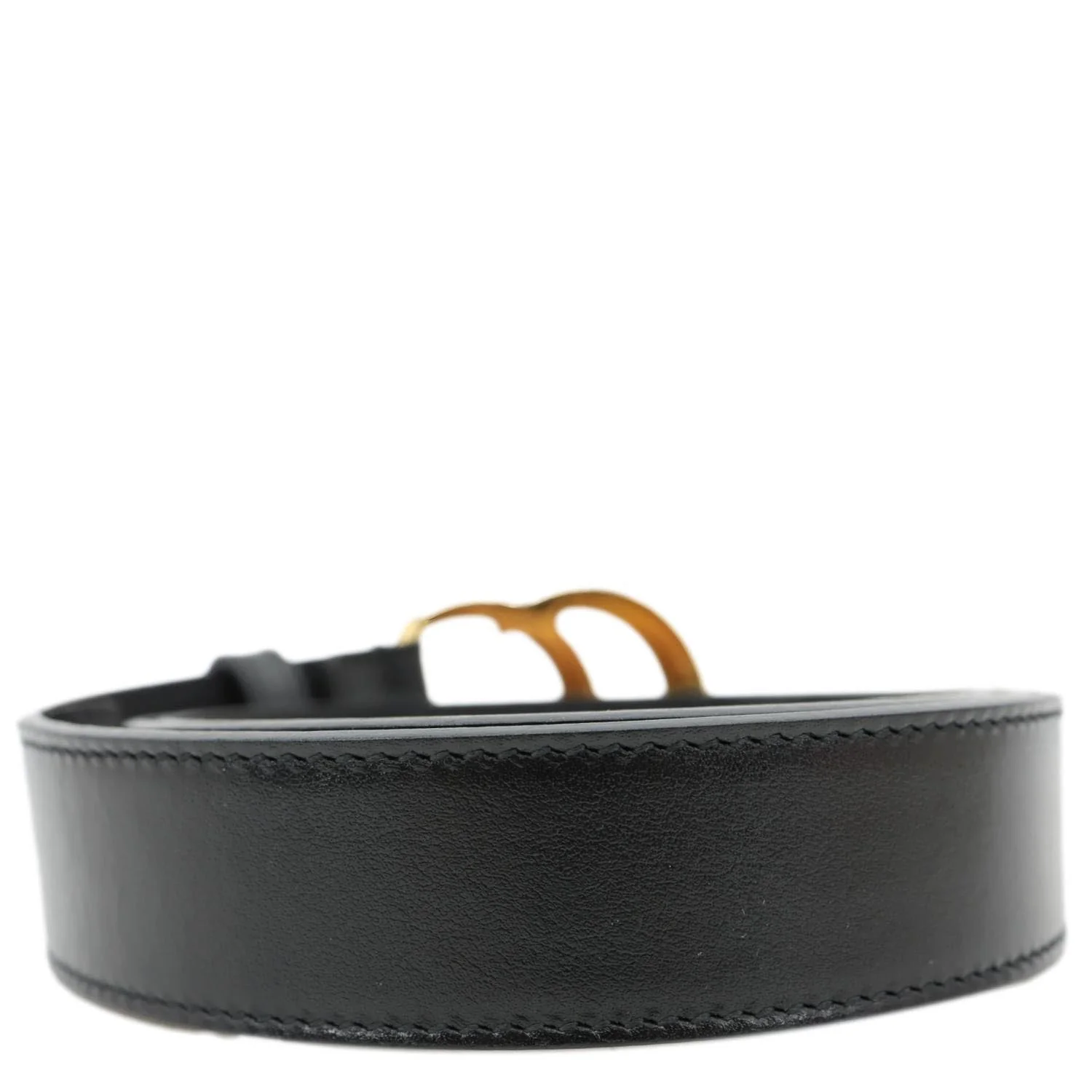 GUCCI GG Buckle Marmont Thin Leather Belt Size 90.36 Black 414516 - Image 8