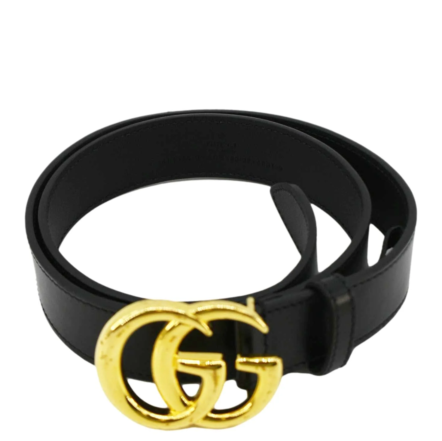 GUCCI Double G buckle Marmont Leather Belt Black 414516 Size 80.32 - Image 3