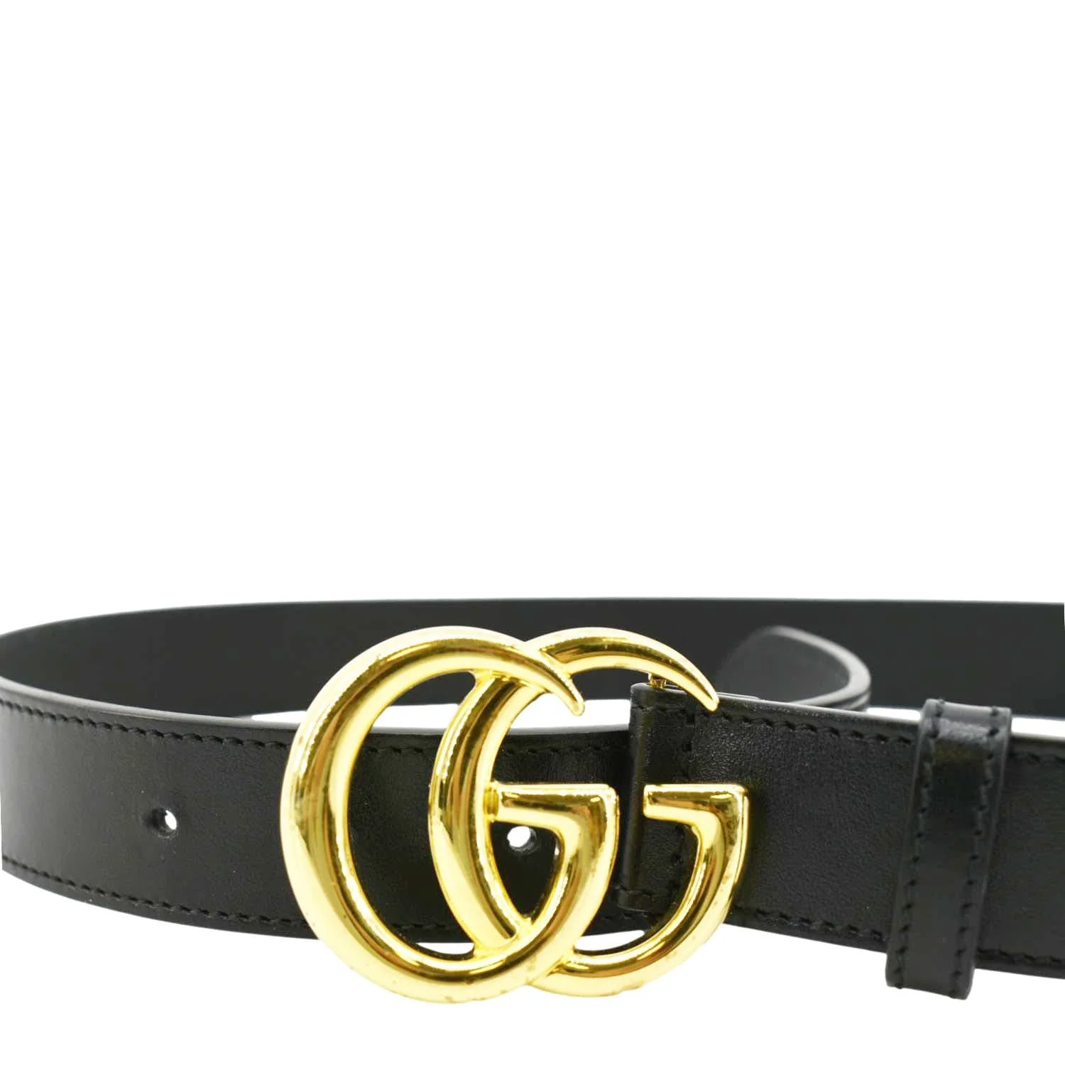 GUCCI Double G buckle Marmont Leather Belt Black 414516 Size 80.32 - Image 4