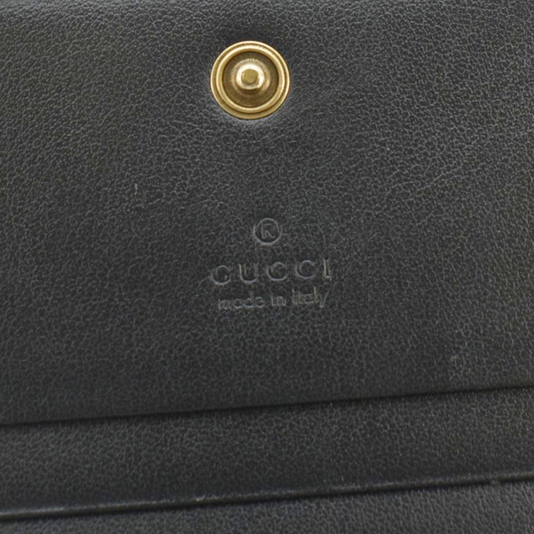 Gucci Marmont GG Matelasse Leather Card Case Wallet Black 466492 - Image 11