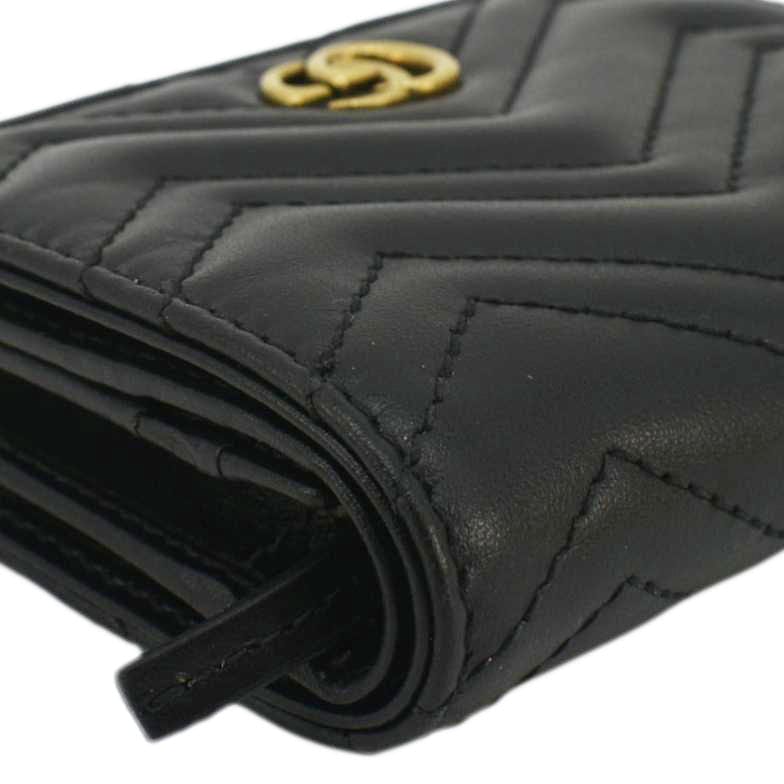 Gucci Marmont GG Matelasse Leather Card Case Wallet Black 466492 - Image 5
