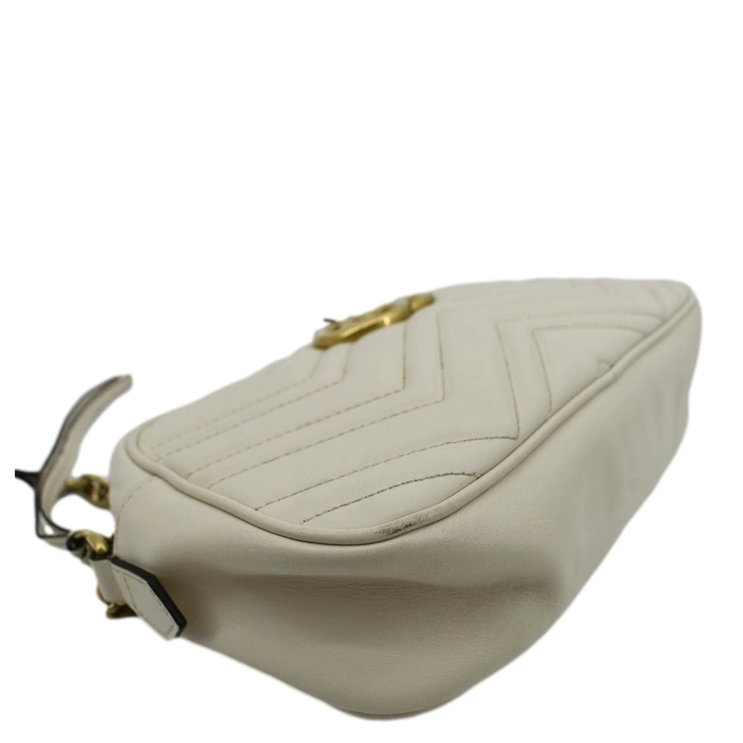 GUCCI GG Marmont Matelasse Leather Crossbody Bag Off White 447632 - Image 7