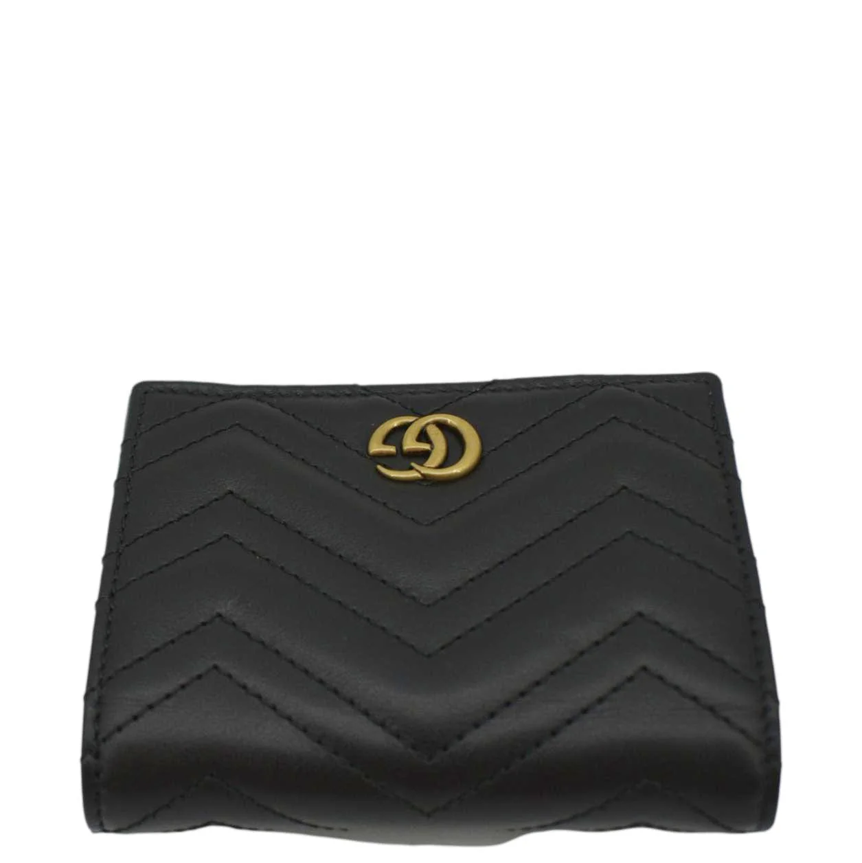 Gucci Marmont GG Matelasse Leather Card Case Wallet Black 466492 - Image 4