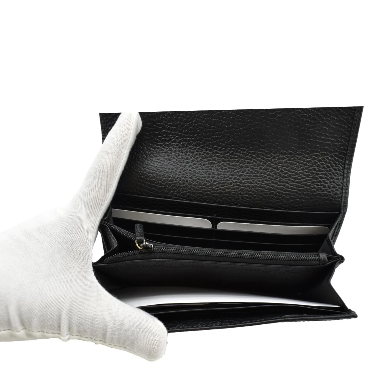 GUCCI GG Marmont Continental Leather Wallet Black 456116 - Image 10