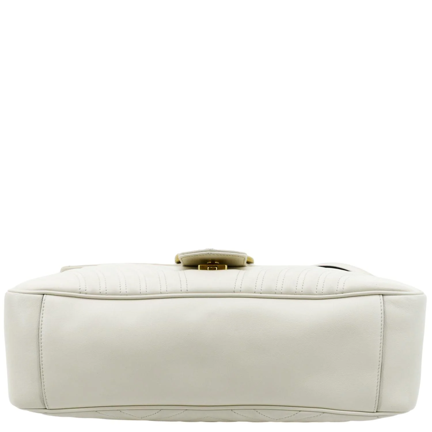 GUCCI GG Marmont Large Matelasse Leather Shoulder Bag White 498090 - Image 9