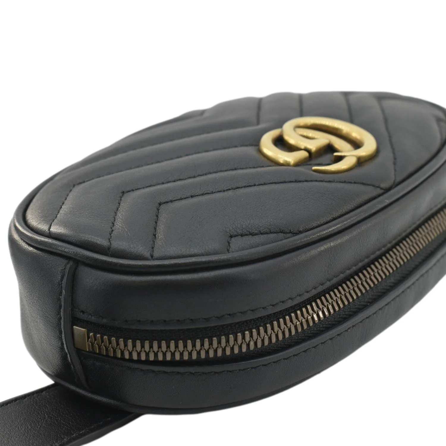 GUCCI GG Marmont Matelasse Leather Belt Bag Black 476434 - Image 5