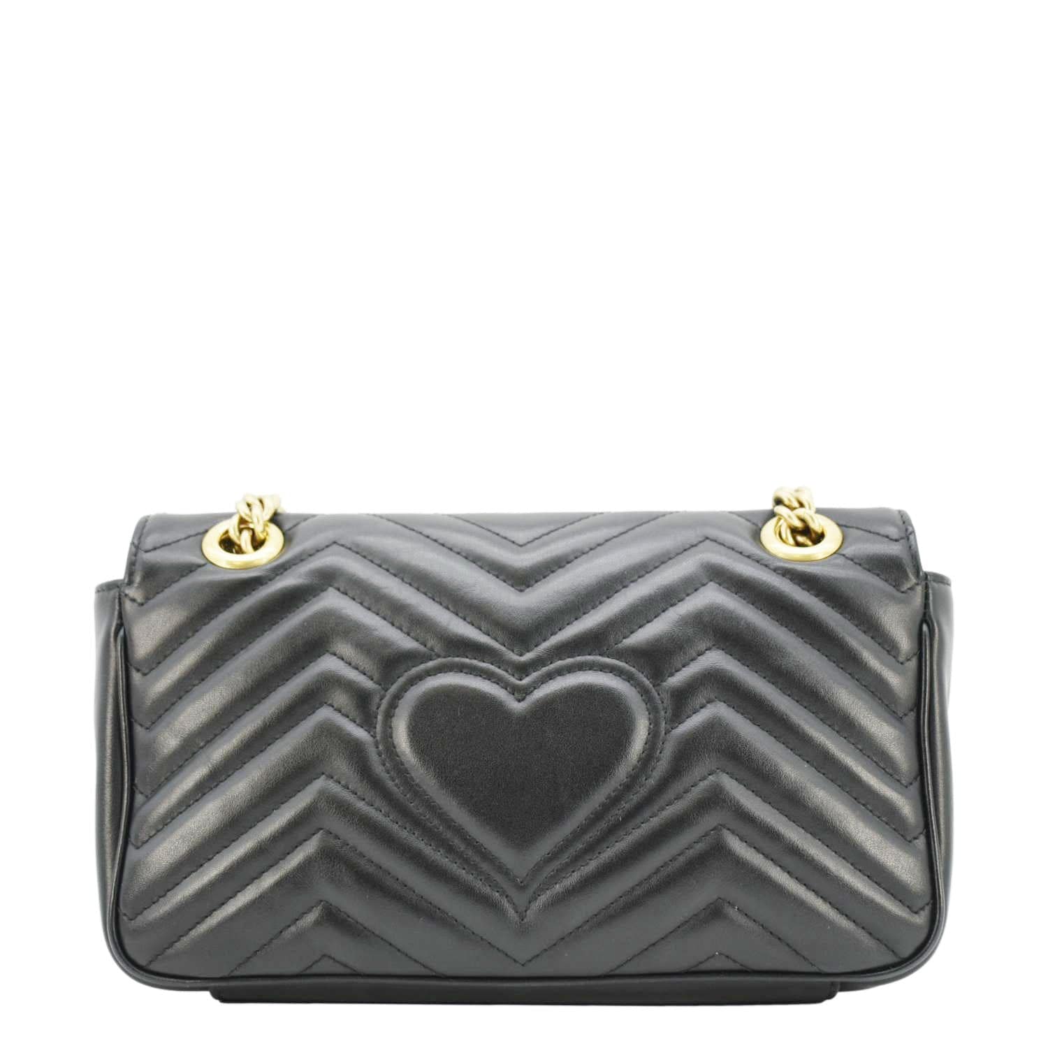 GUCCI GG Marmont Small Matelasse Leather Crossbody Bag Black 443497 - Image 4