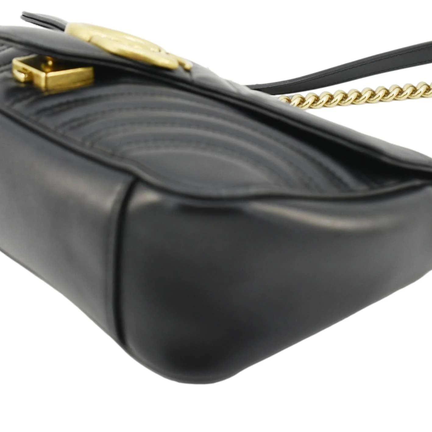 GUCCI GG Marmont Small Matelasse Leather Crossbody Bag Black 443497 - Image 9