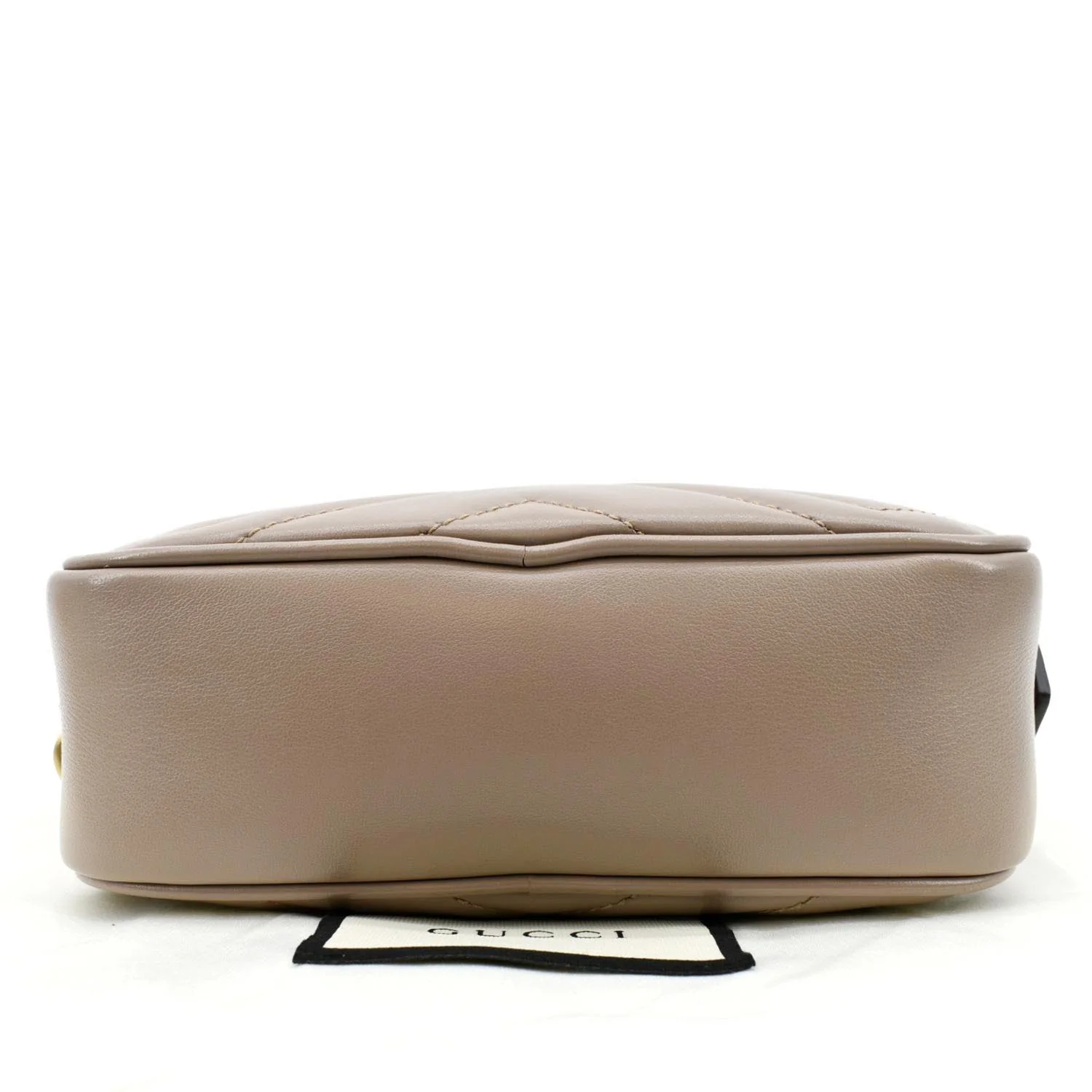 GUCCI GG Marmont Matelasse Mini Leather Crossbody Bag Beige 448065 - Image 10