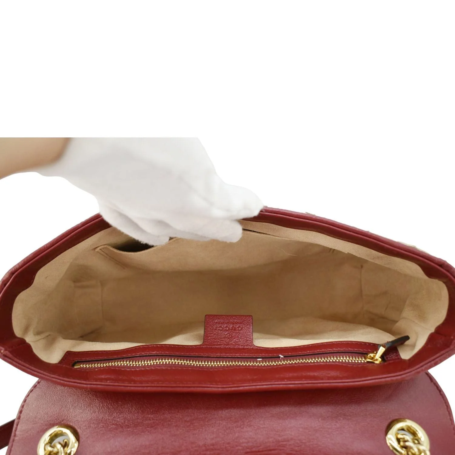 GUCCI GG Marmont Medium Canvas Crossbody Bag Beige 443496 - Image 12