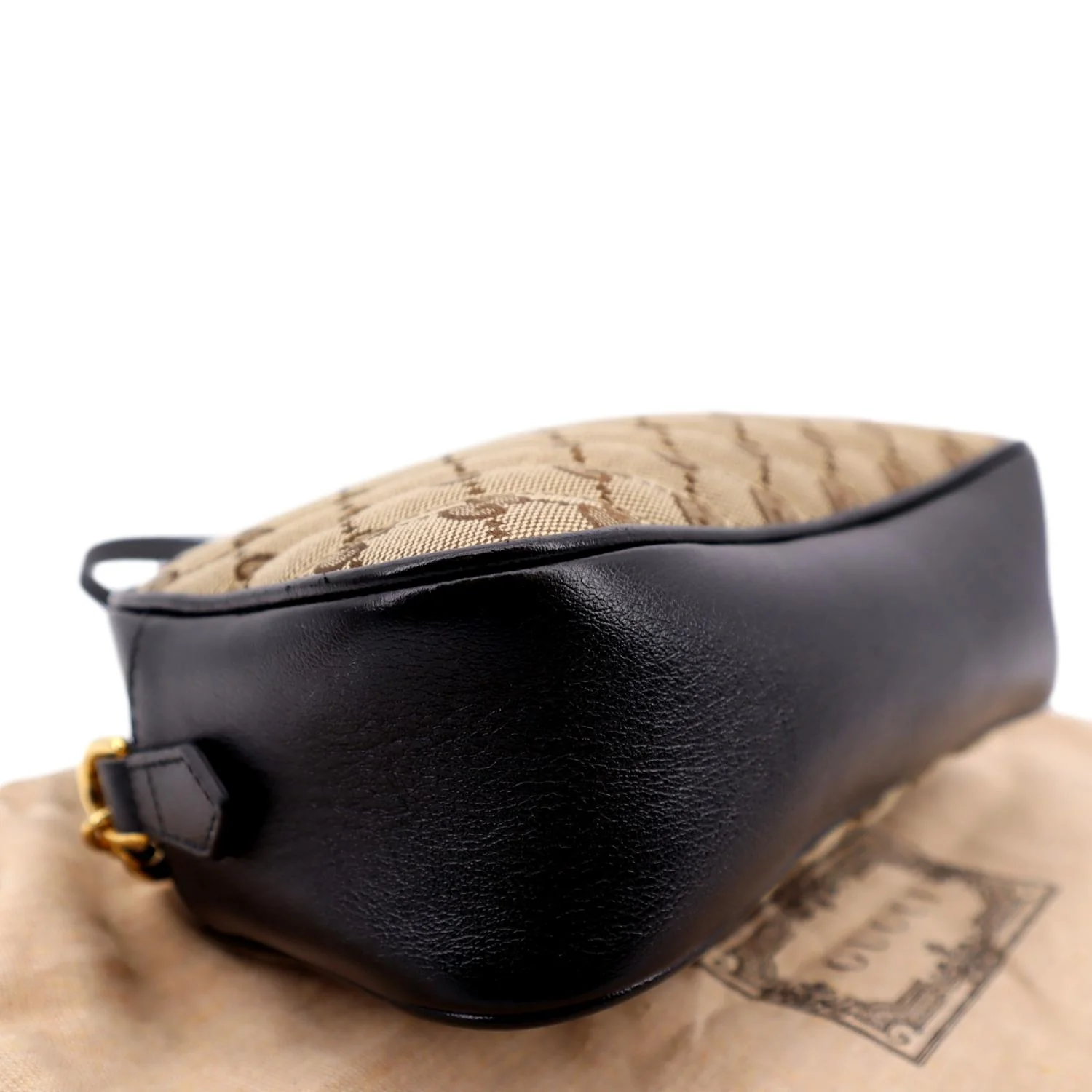 GUCCI GG Marmont Small Matelasse Canvas Leather Crossbody Bag Beige 447632 - Image 8