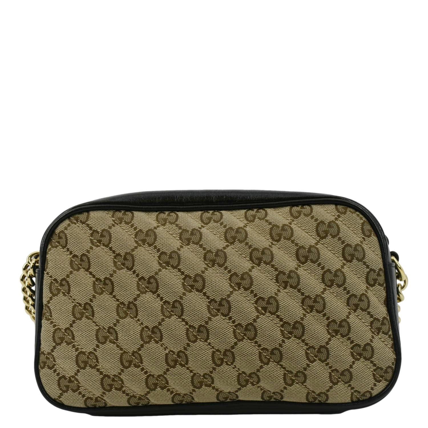 GUCCI Marmont Small Monogram Canvas Crossbody Camera Bag Beige 447632 - Image 4