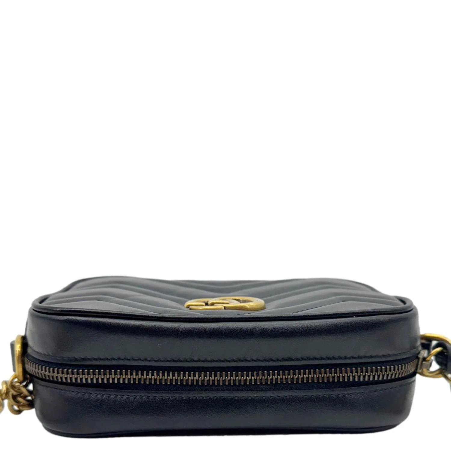 GUCCI GG Marmont Small Calfskin Leather Shoulder Bag Black 448065 - Image 10