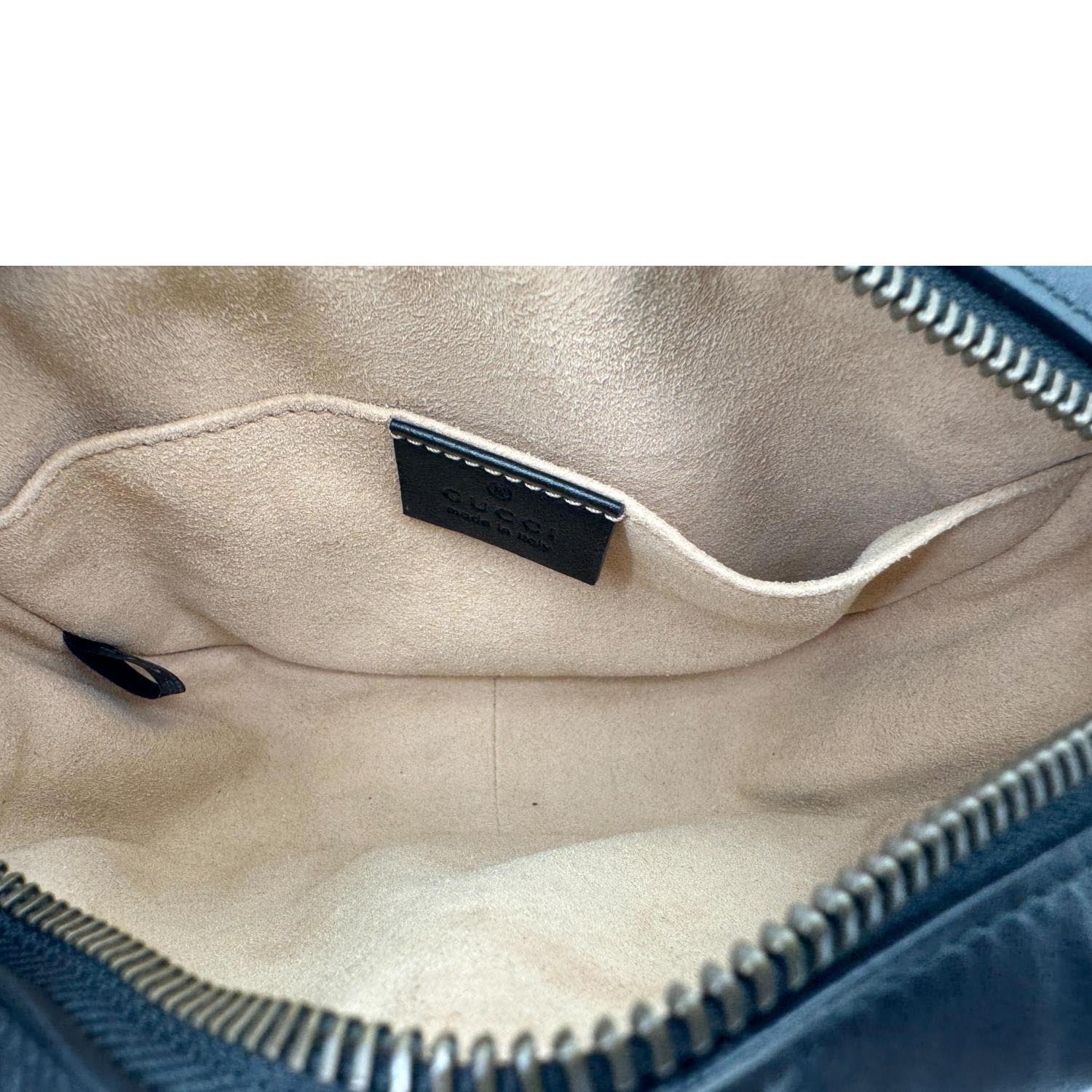 GUCCI GG Marmont Small Calfskin Leather Shoulder Bag Black 448065 - Image 13