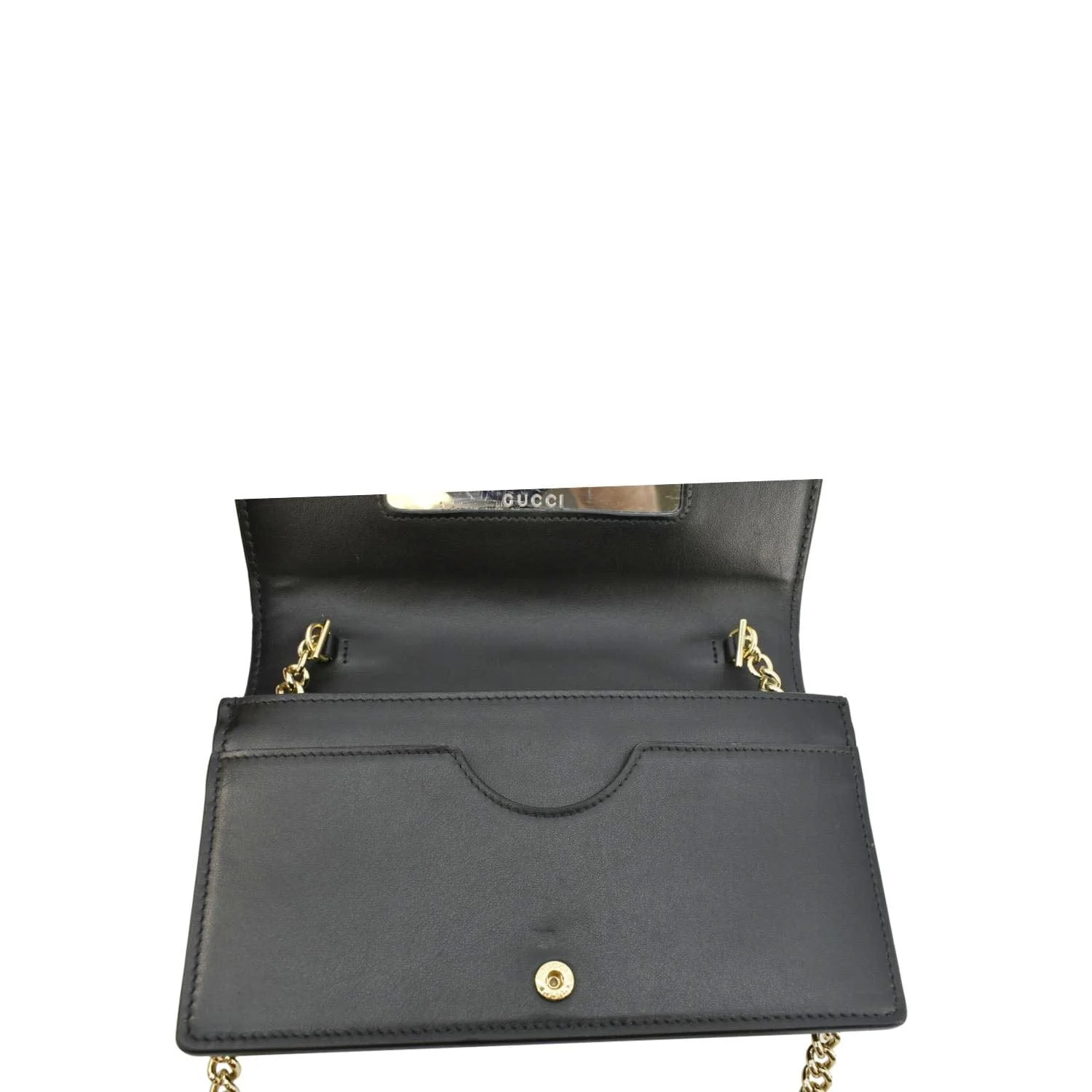 GUCCI GG Matelasse Leather Chain Wallet Shoulder Bag Black 723787 - Image 10