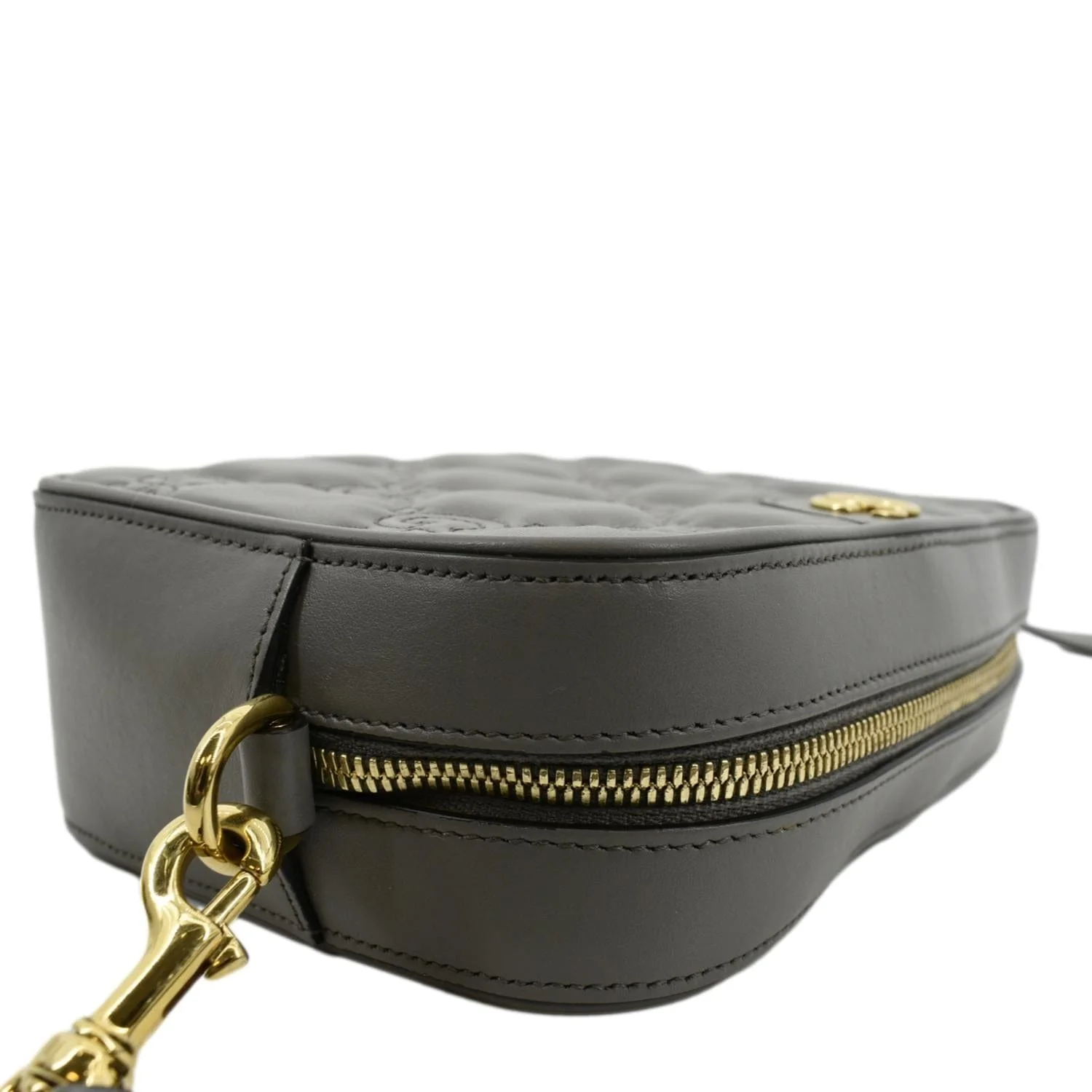 GUCCI GG Matelasse Small Leather Crossbody Bag Dusty Grey 702234 - Image 6