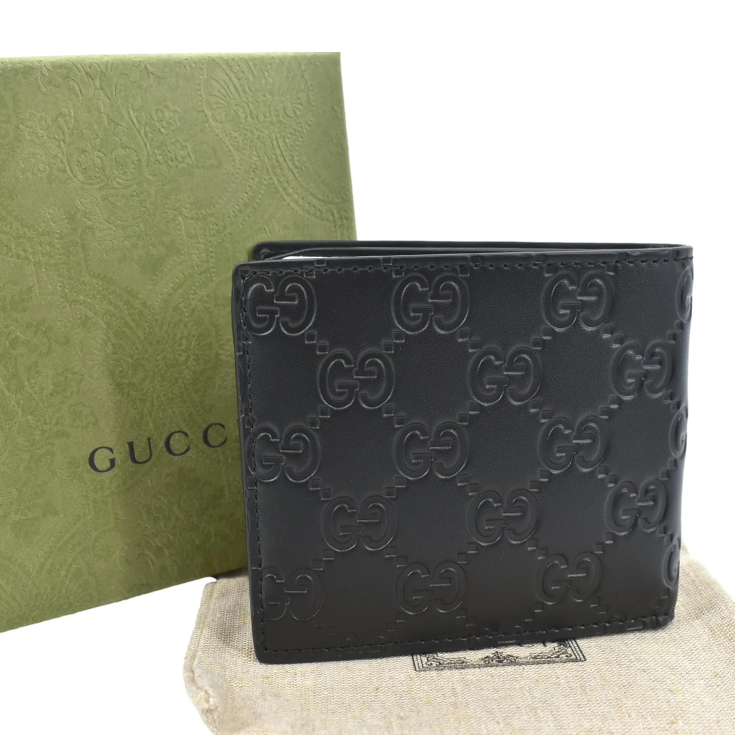 GUCCI GG Leather Bifold Men's Wallet Black 473916 - Image 3