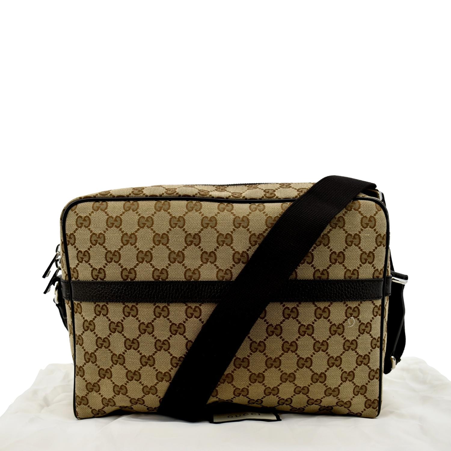 GUCCI GG Monogram Canvas Messenger Bag Dark Brown 449173 - Image 4