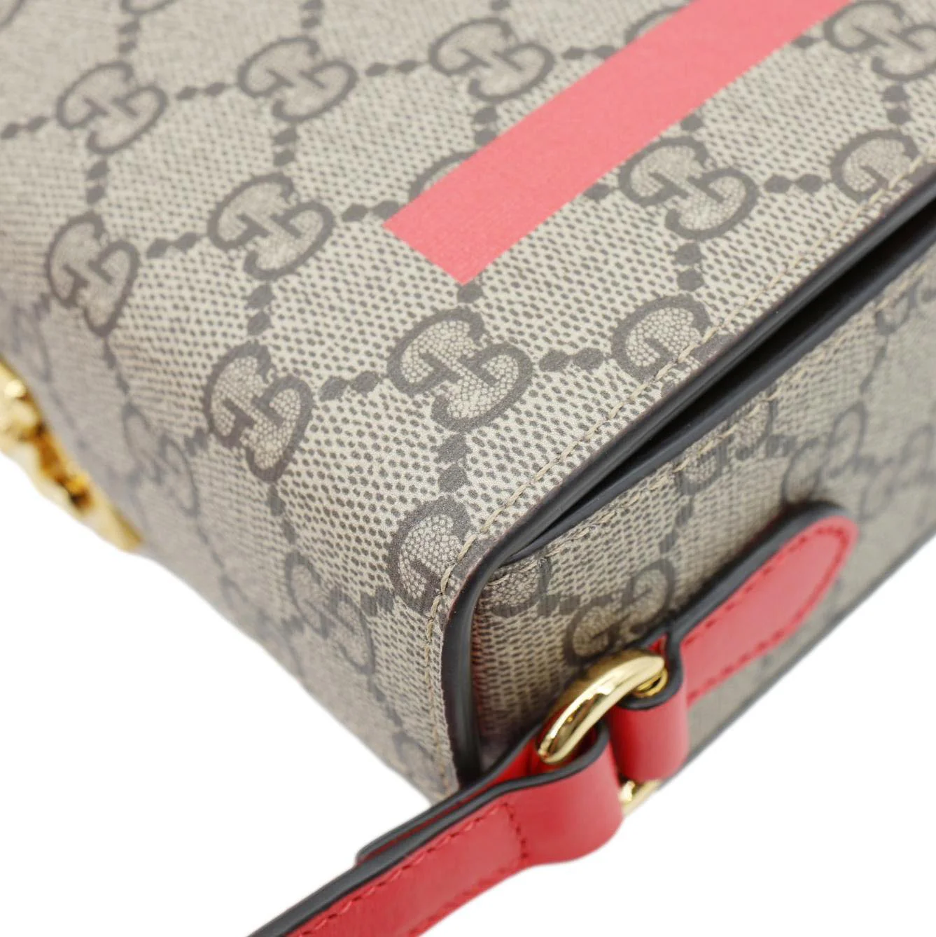 GUCCI Moon Love Valentines Day Padlock GG Supreme Canvas Shoulder Bag Beige 677610 - Image 6
