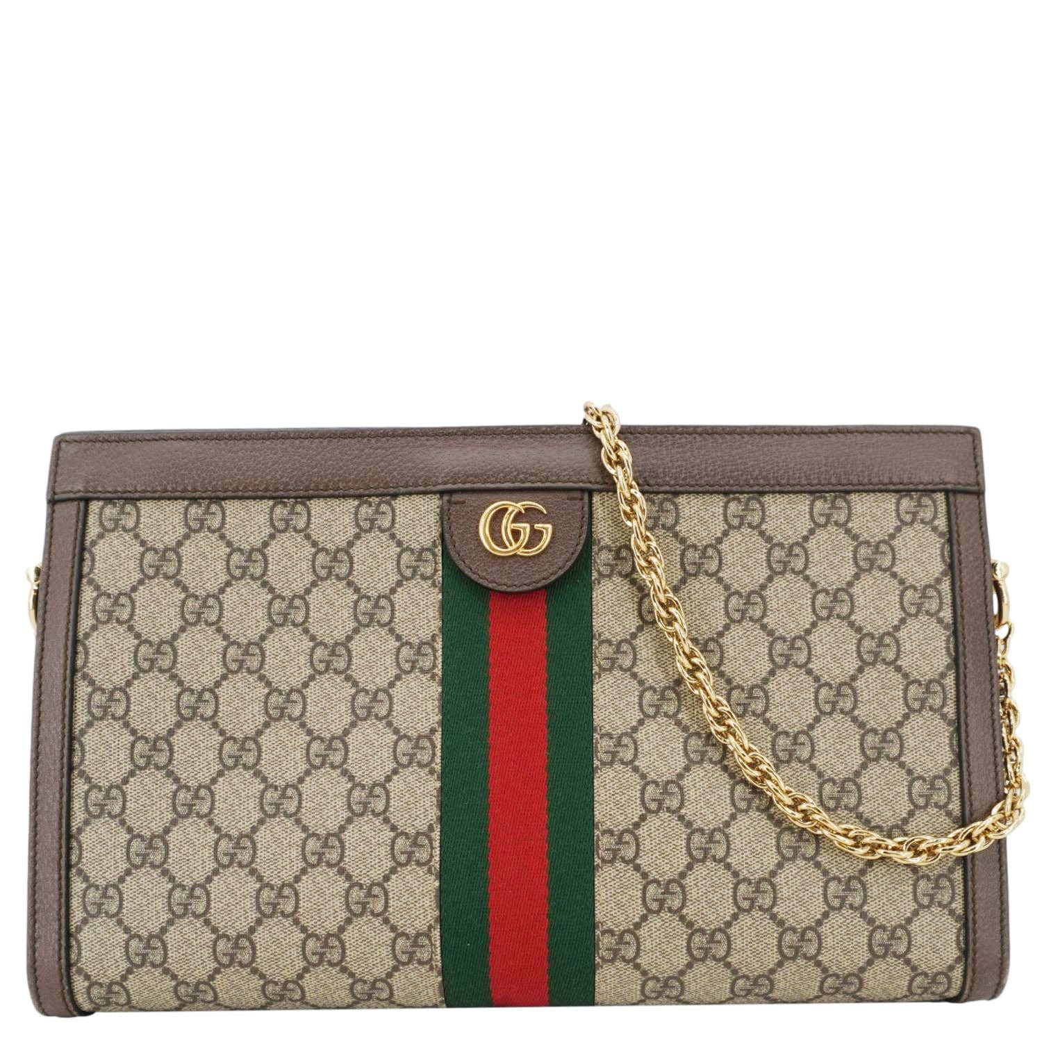 GUCCI Ophidia Medium GG Supreme Canvas Shoulder Bag Beige 503876