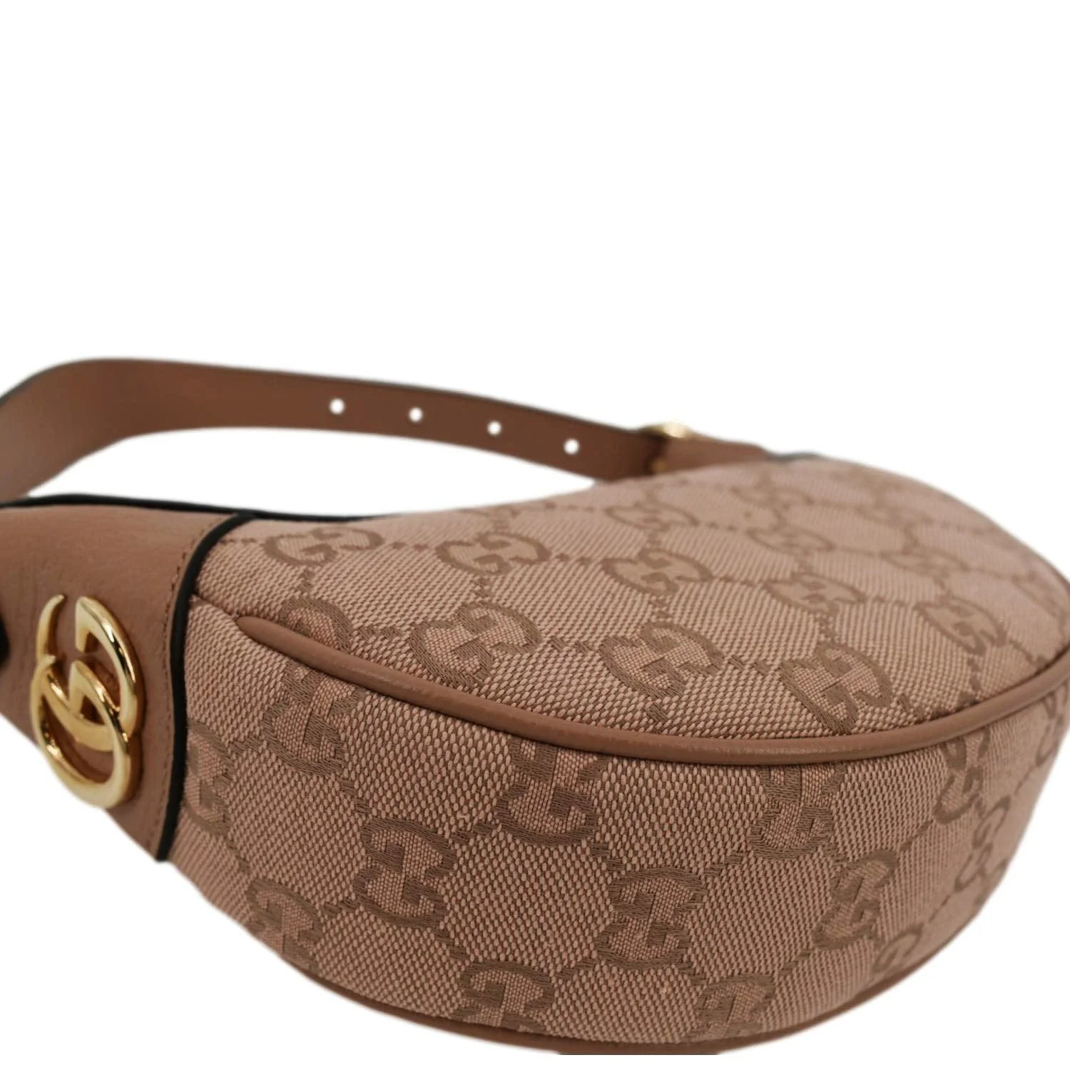 GUCCI Mini Ophidia Jumbo GG Supreme Canvas Hobo Bag Pink 658551 - Image 6