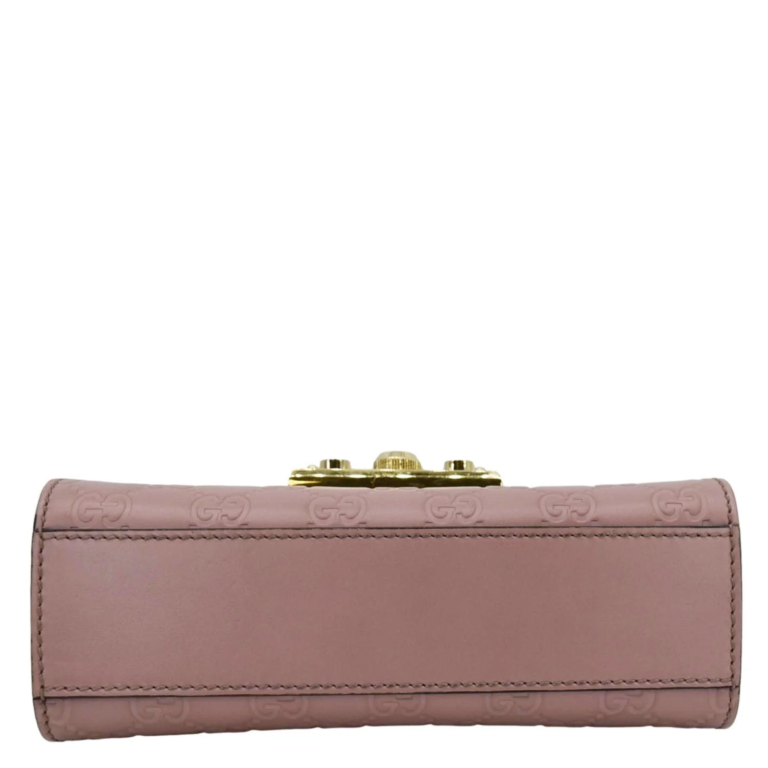 GUCCI Signature Padlock Leather Top Handle Shoulder Bag Pink 409487 - Image 10