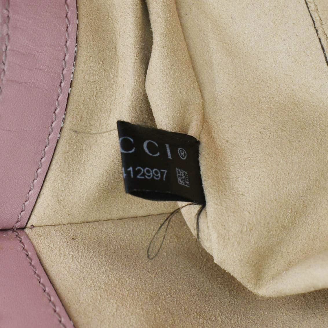 GUCCI Signature Padlock Leather Top Handle Shoulder Bag Pink 409487 - Image 13