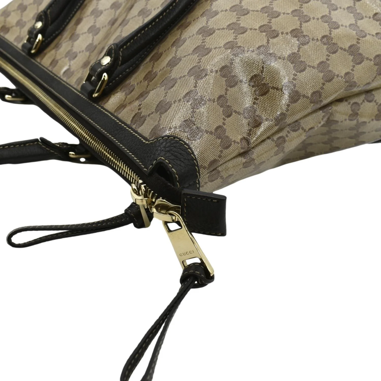 GUCCI GG Canvas Shopping Tote Bag Black 327793 - Image 6