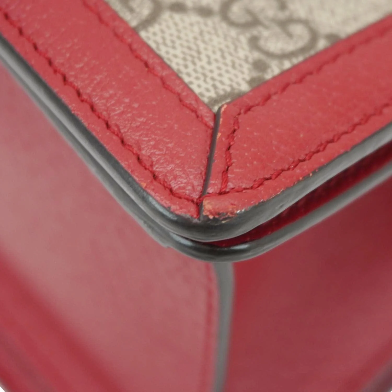 GUCCI Queen Margaret Bee GG Supreme Canvas Shoulder Bag Red 476541 - Image 11