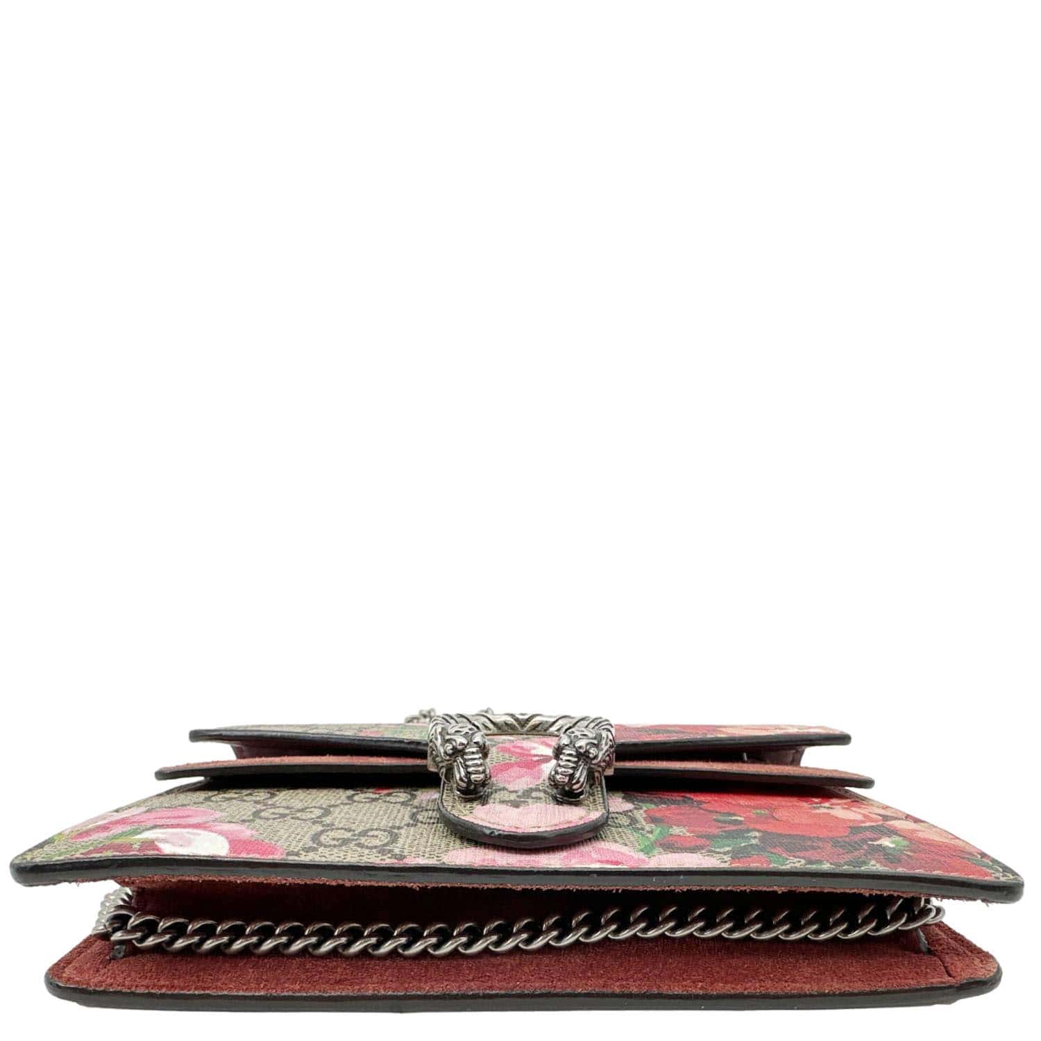 GUCCI Dionysus Super Mini Blooms GG Supreme Canvas Crossbody Bag Beige 476432 - Image 8