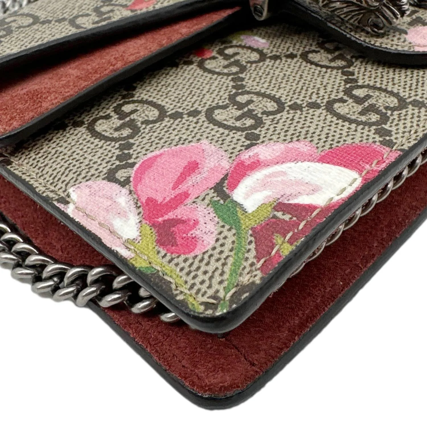 GUCCI Dionysus Super Mini Blooms GG Supreme Canvas Crossbody Bag Beige 476432 - Image 9