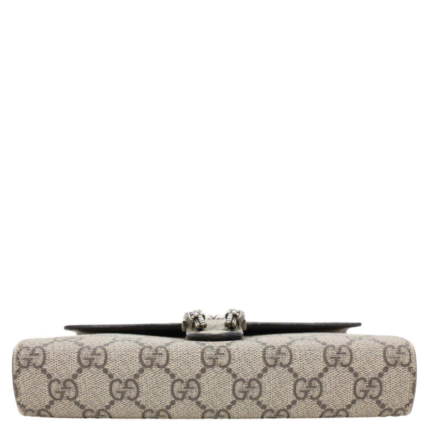 GUCCI Dionysus GG Supreme Canvas Chain Wallet Crossbody Bag Beige 401231 - Image 12
