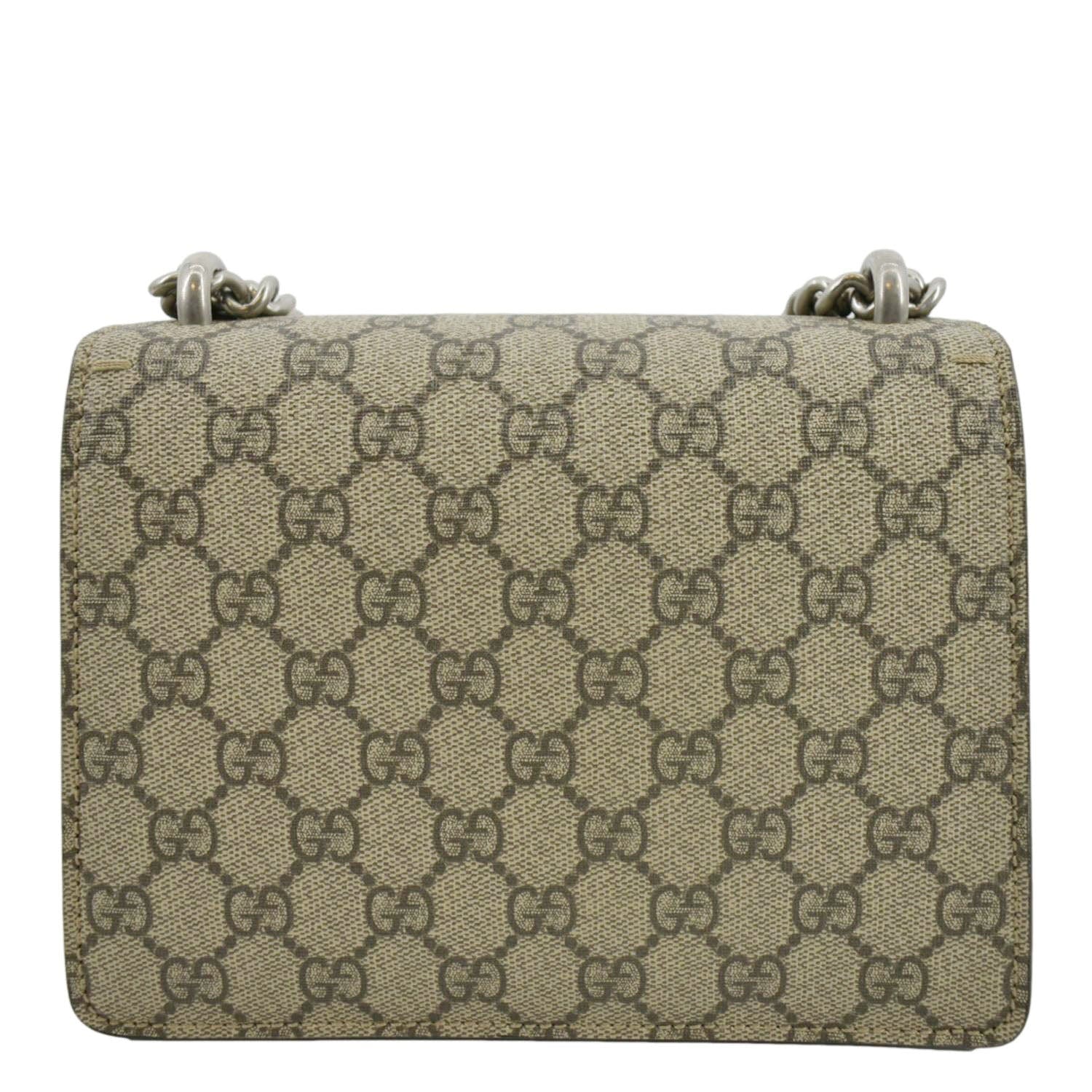 GUCCI Dionysus Mini GG Supreme Canvas Crossbody Bag Beige 421970 - Image 4