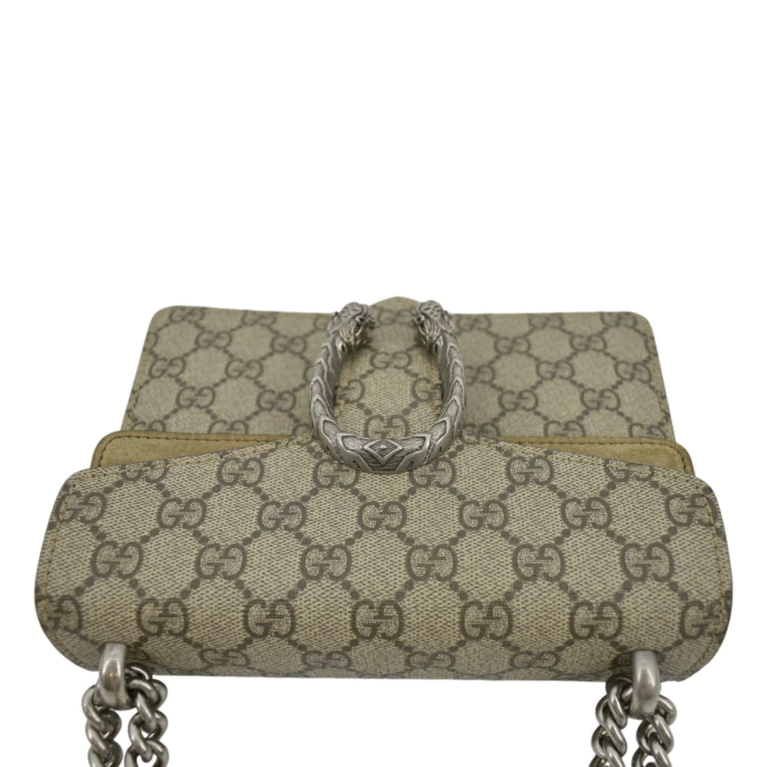 GUCCI Dionysus Mini GG Supreme Canvas Crossbody Bag Beige 421970 - Image 5